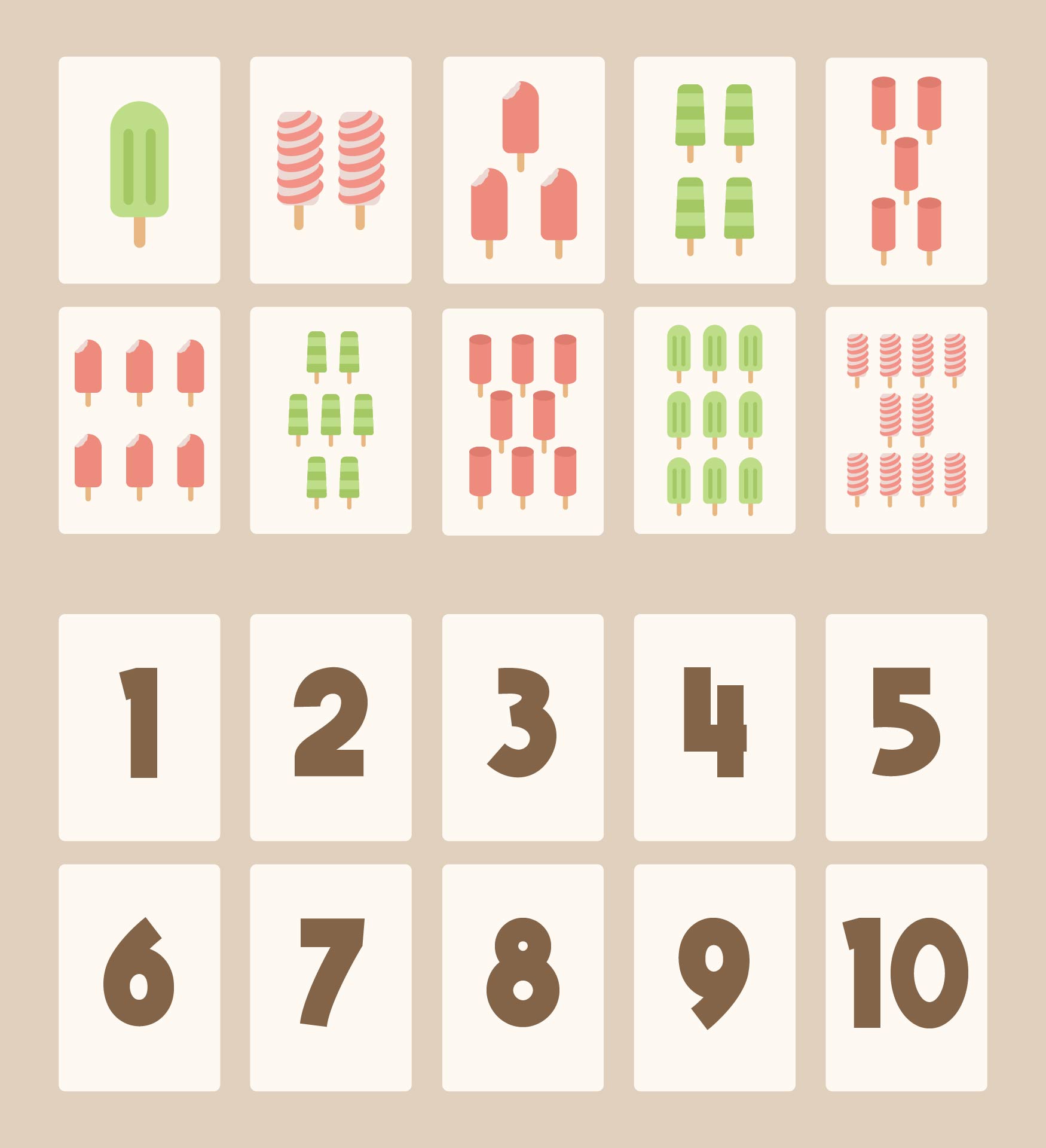 Number Cards 1 10 With Pictures Free Printable