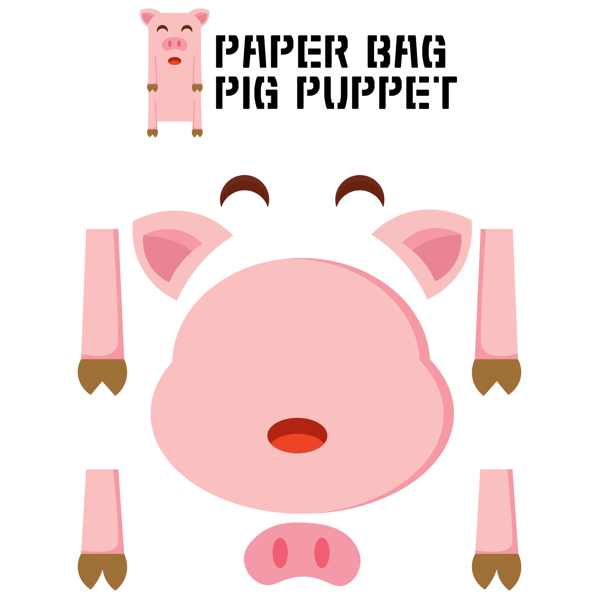 Printable Paper Bag Puppets