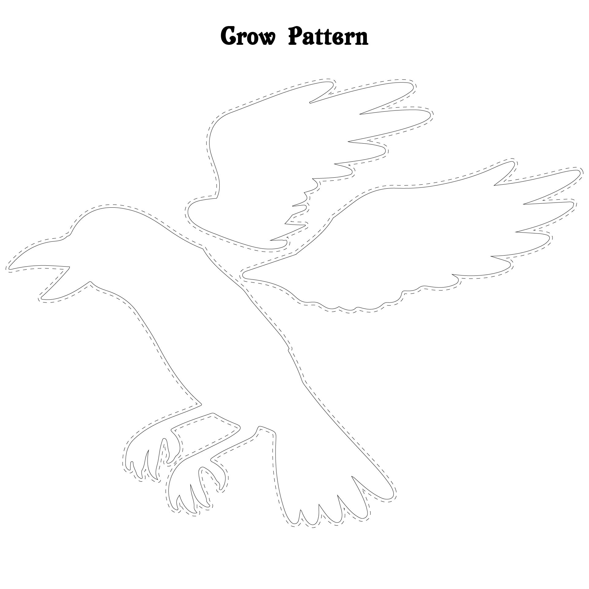 Printable Primitive Crow Pattern