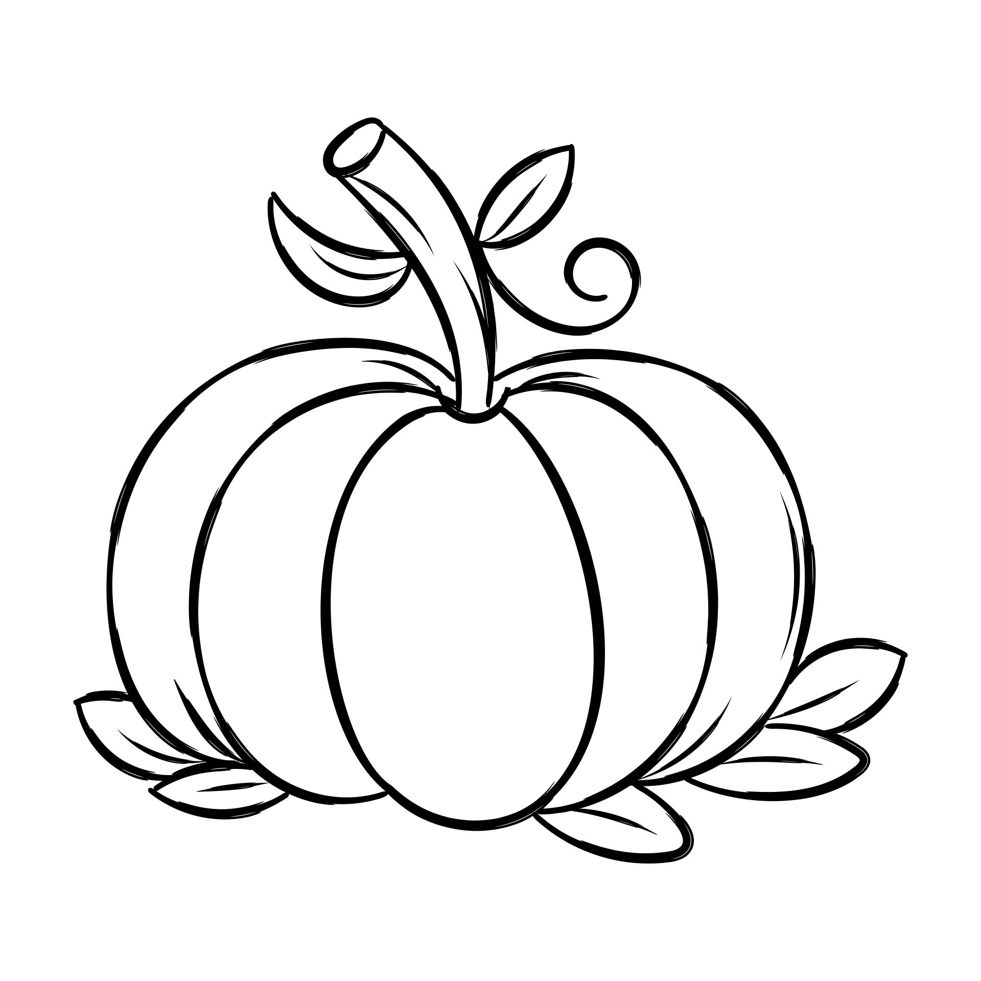 Fall Pumpkins Coloring Pages for Kids Printable