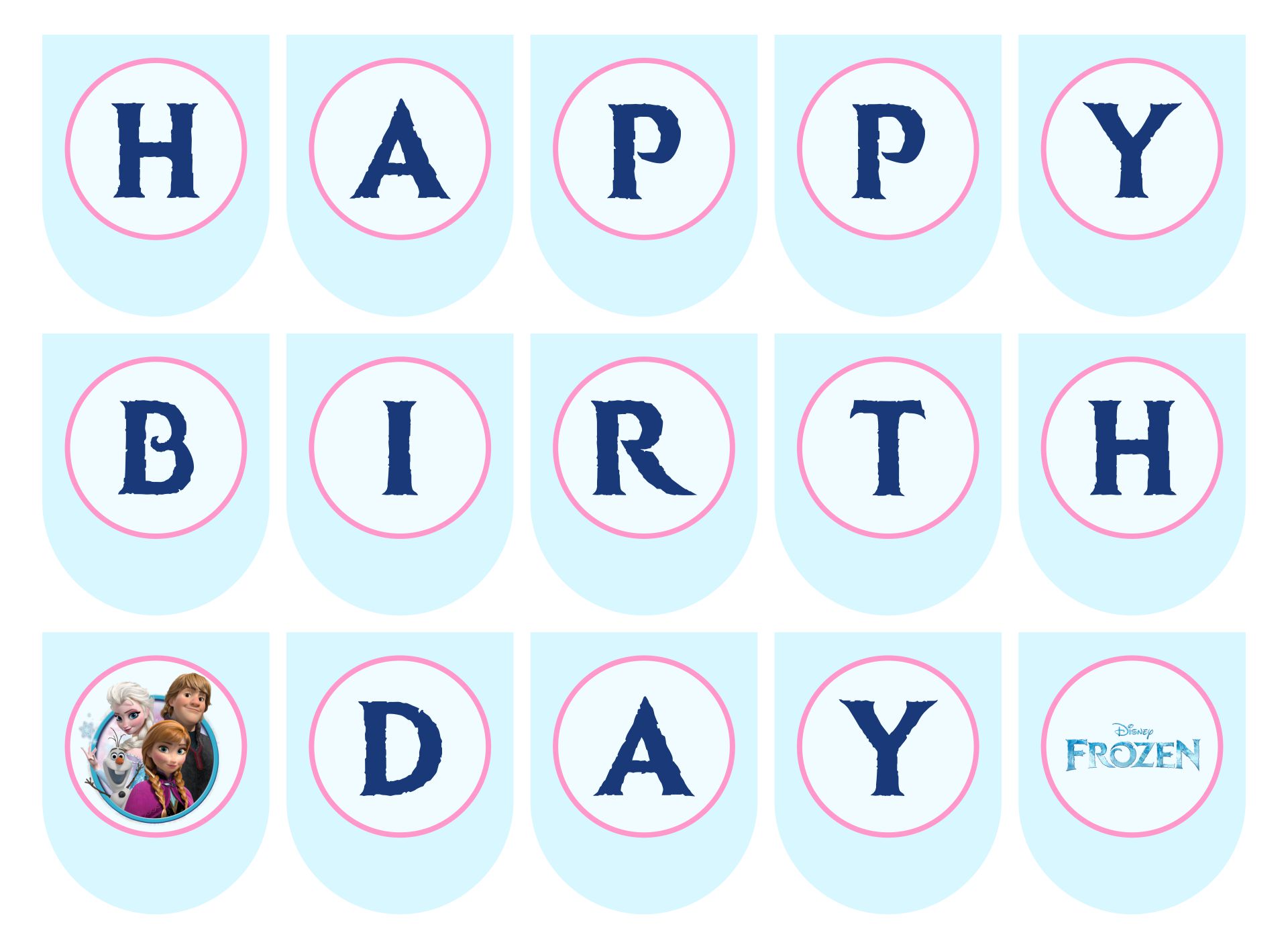 Frozen Birthday Banner Printable