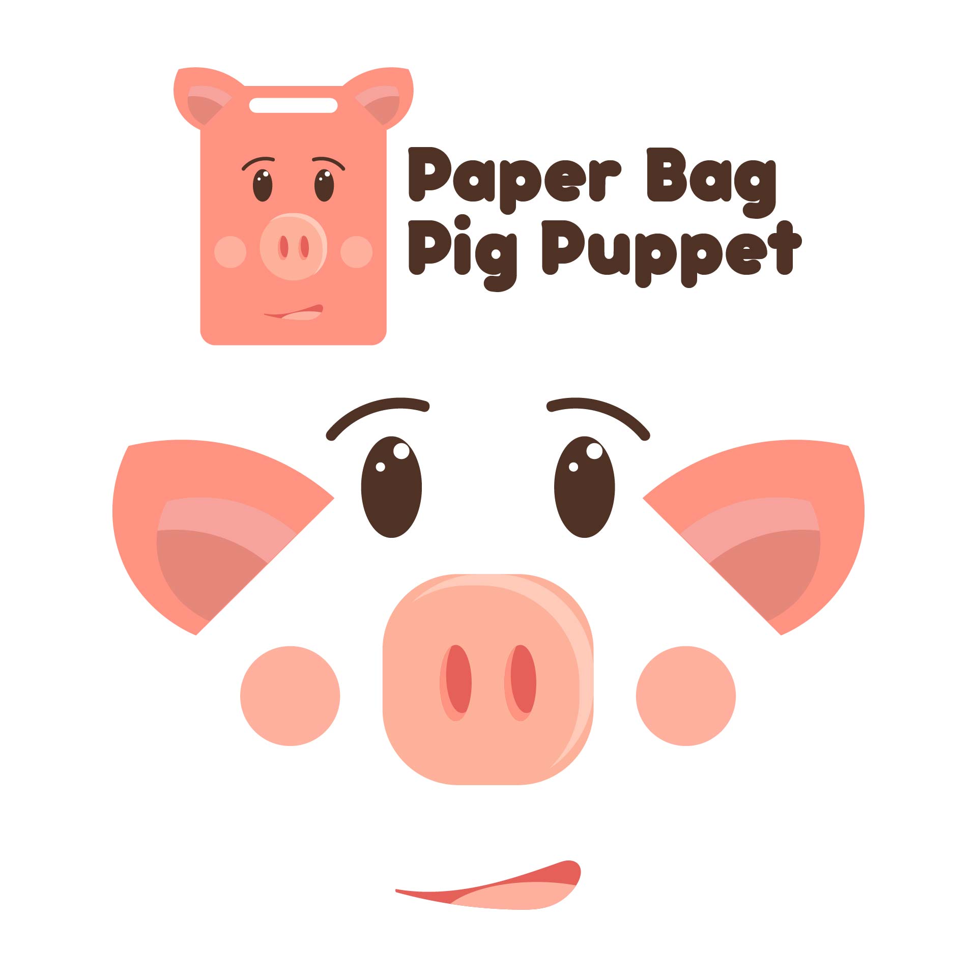 Paper Bag Pig Puppet Craft
