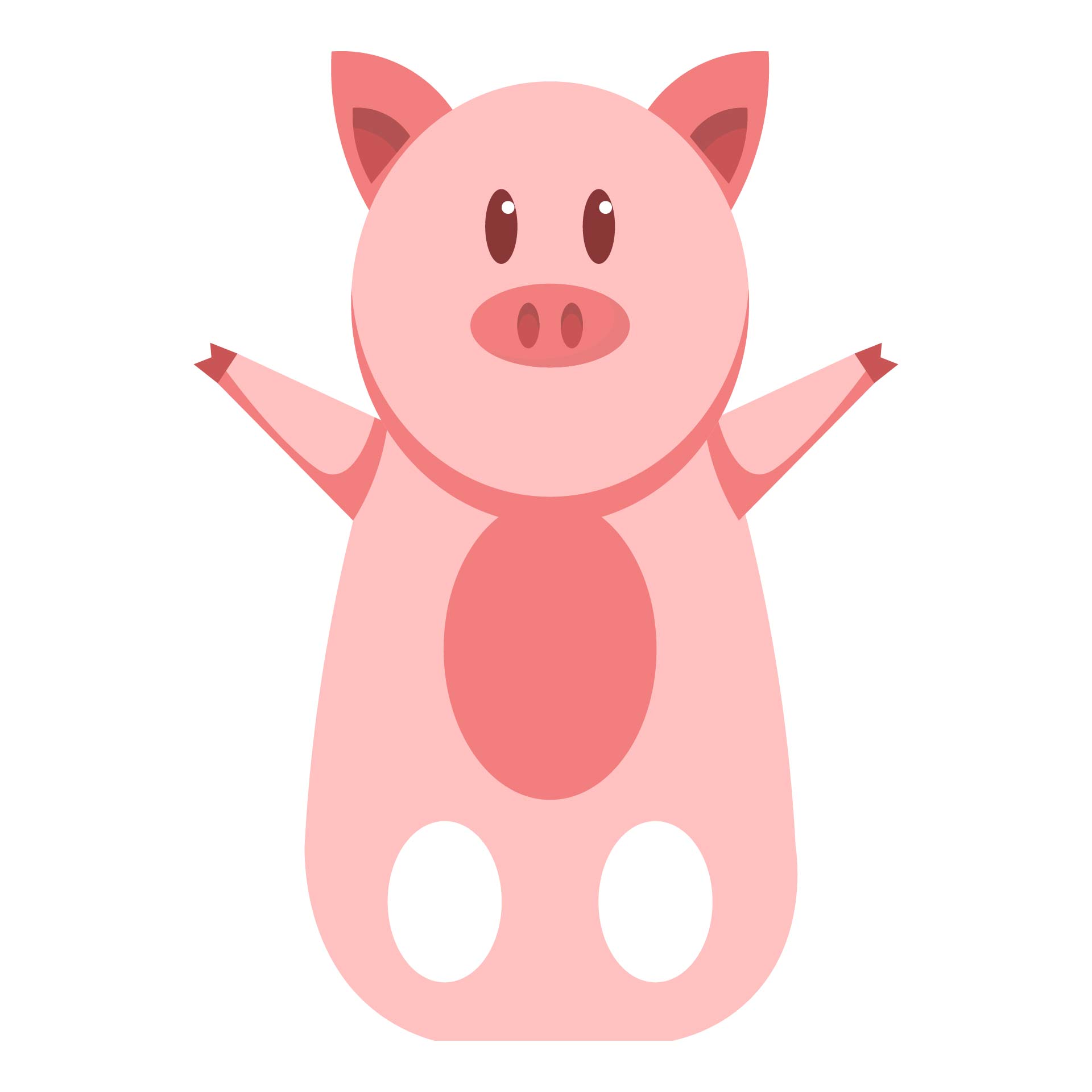 Pig Finger Puppet Template