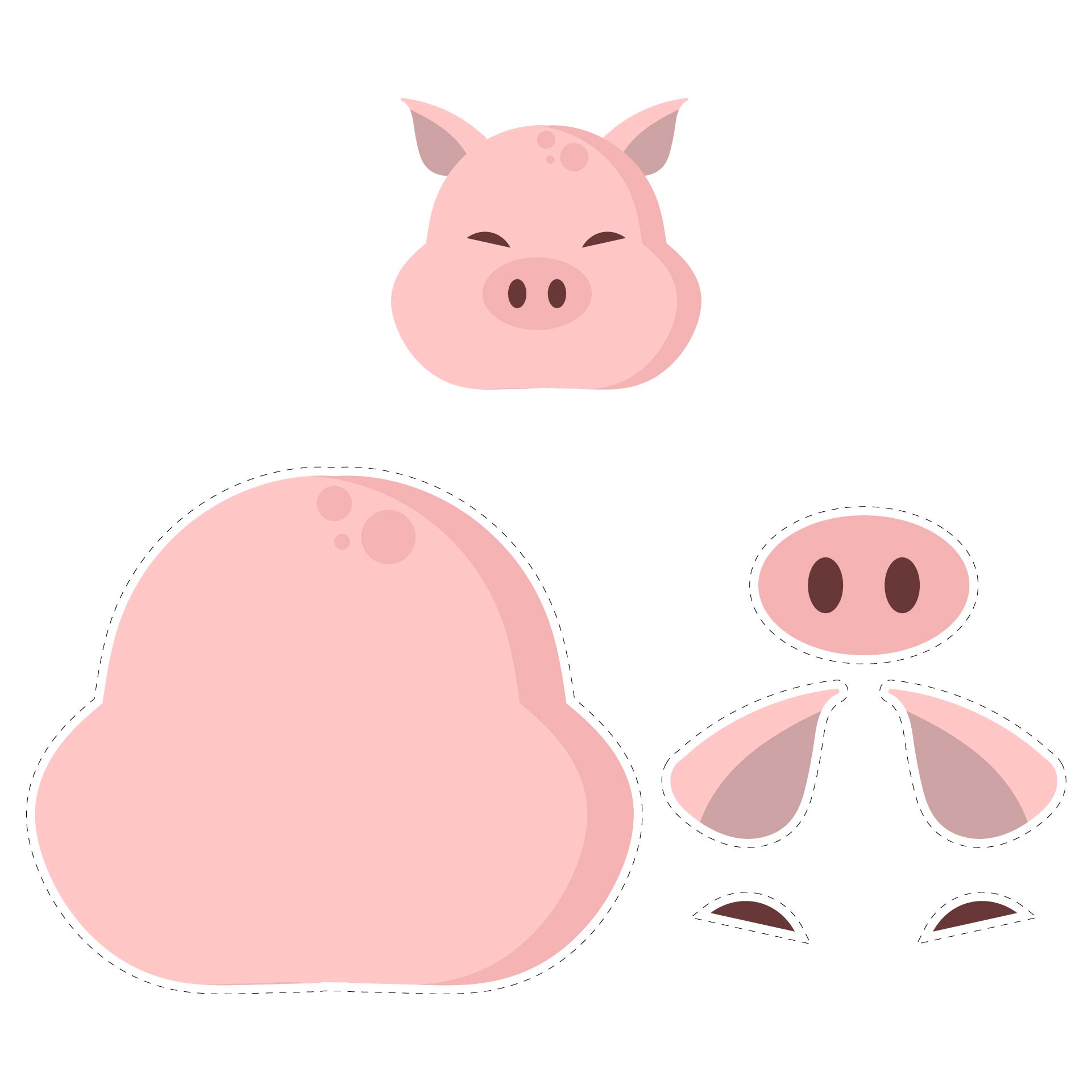 Printable Pig Craft
