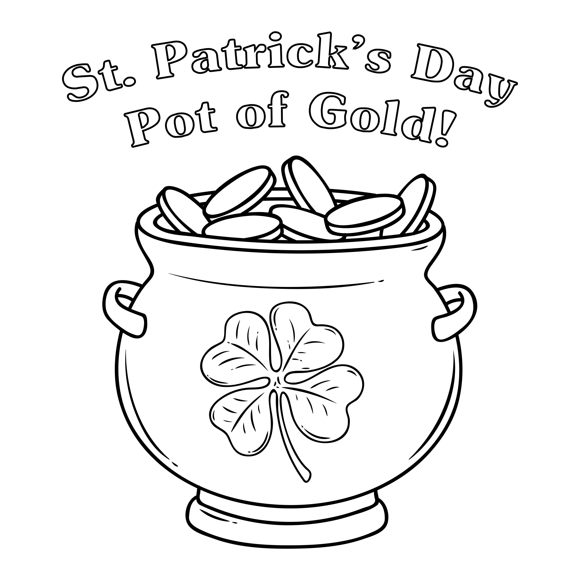 Printable St. Patricks Day Pot of Gold