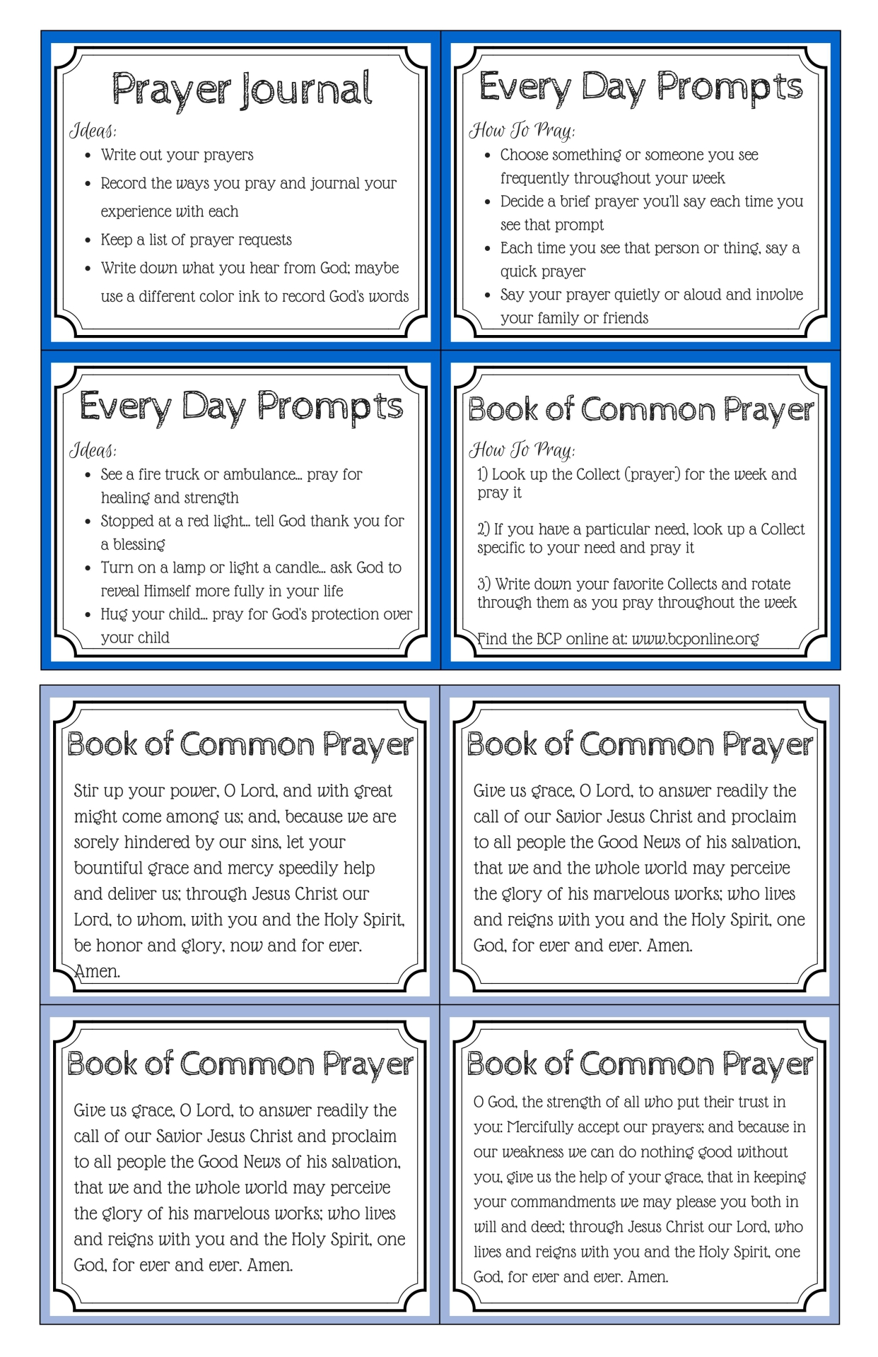 Prompt Printable Prayer Cards