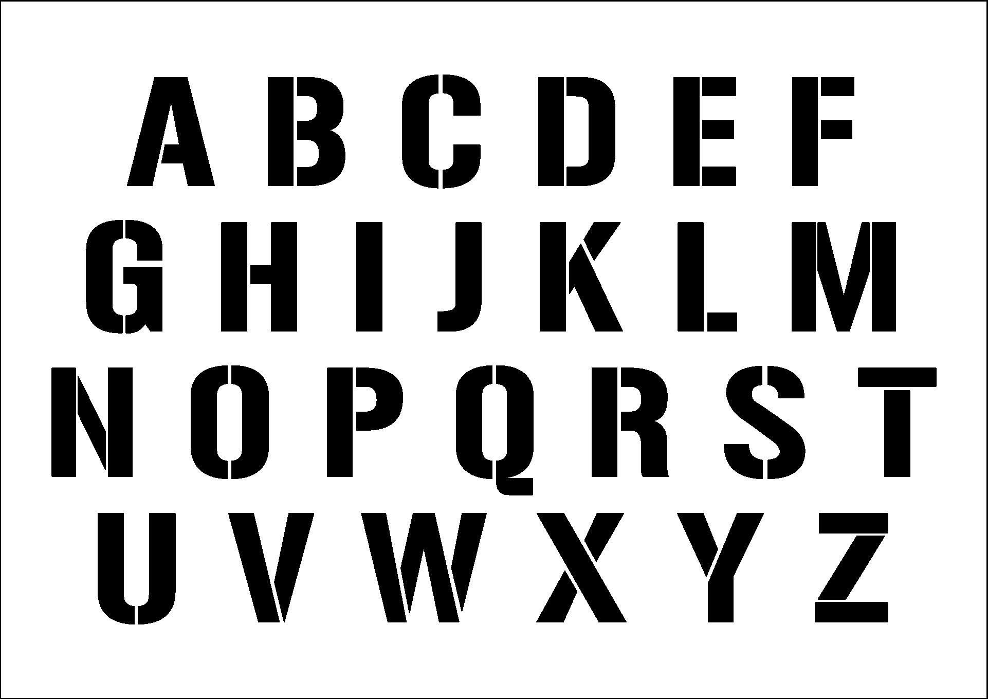 3 Inch Printable Letter Stencils