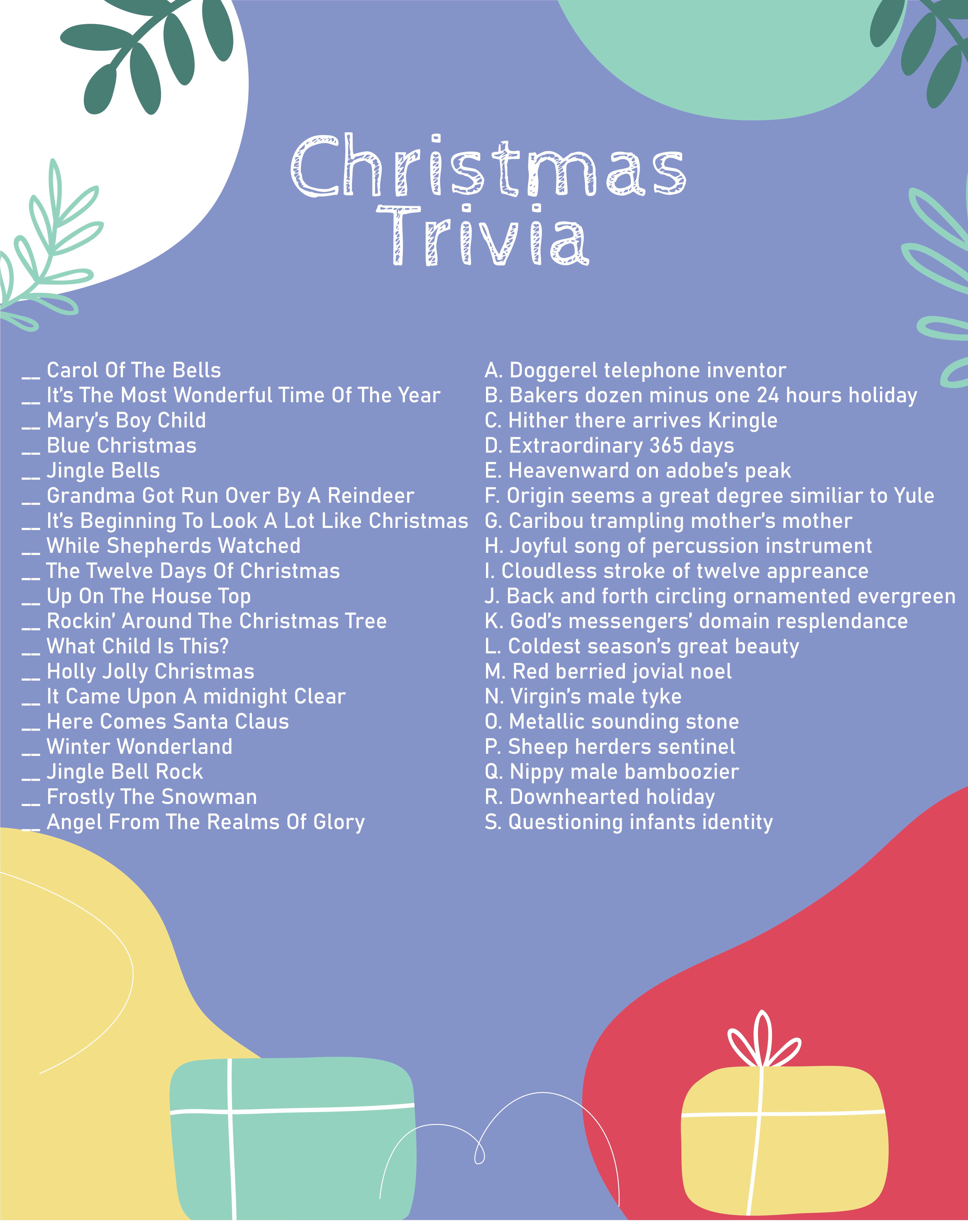 15 Best Christmas Printable Trivia With Answers - printablee.com