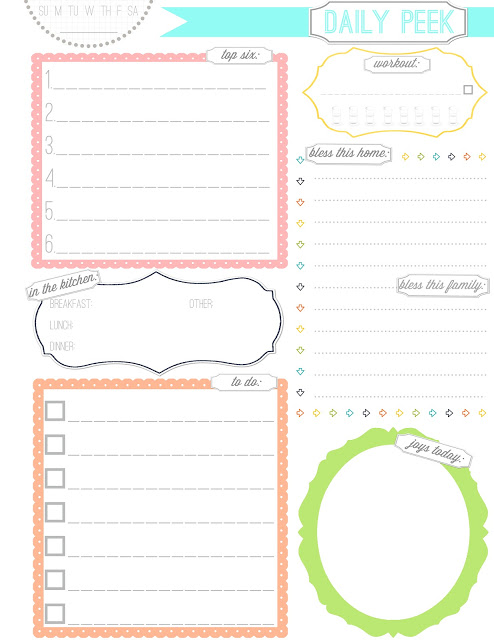 Cute Daily Planner Printable