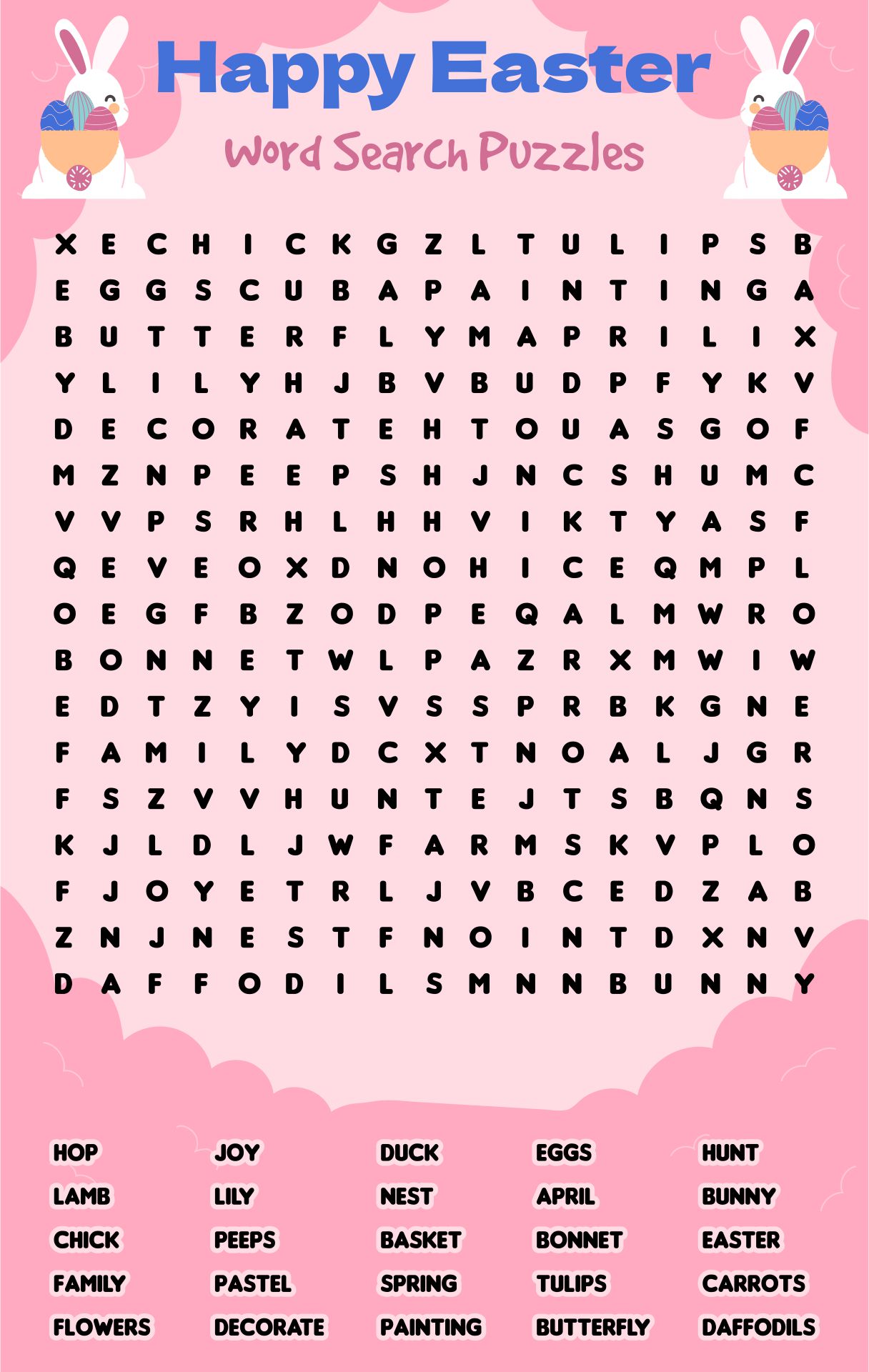 Easter Word Searches Printable
