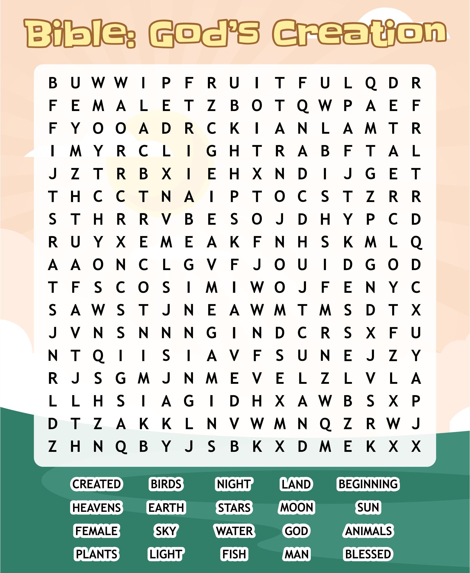 Printable Bible Word Search Games