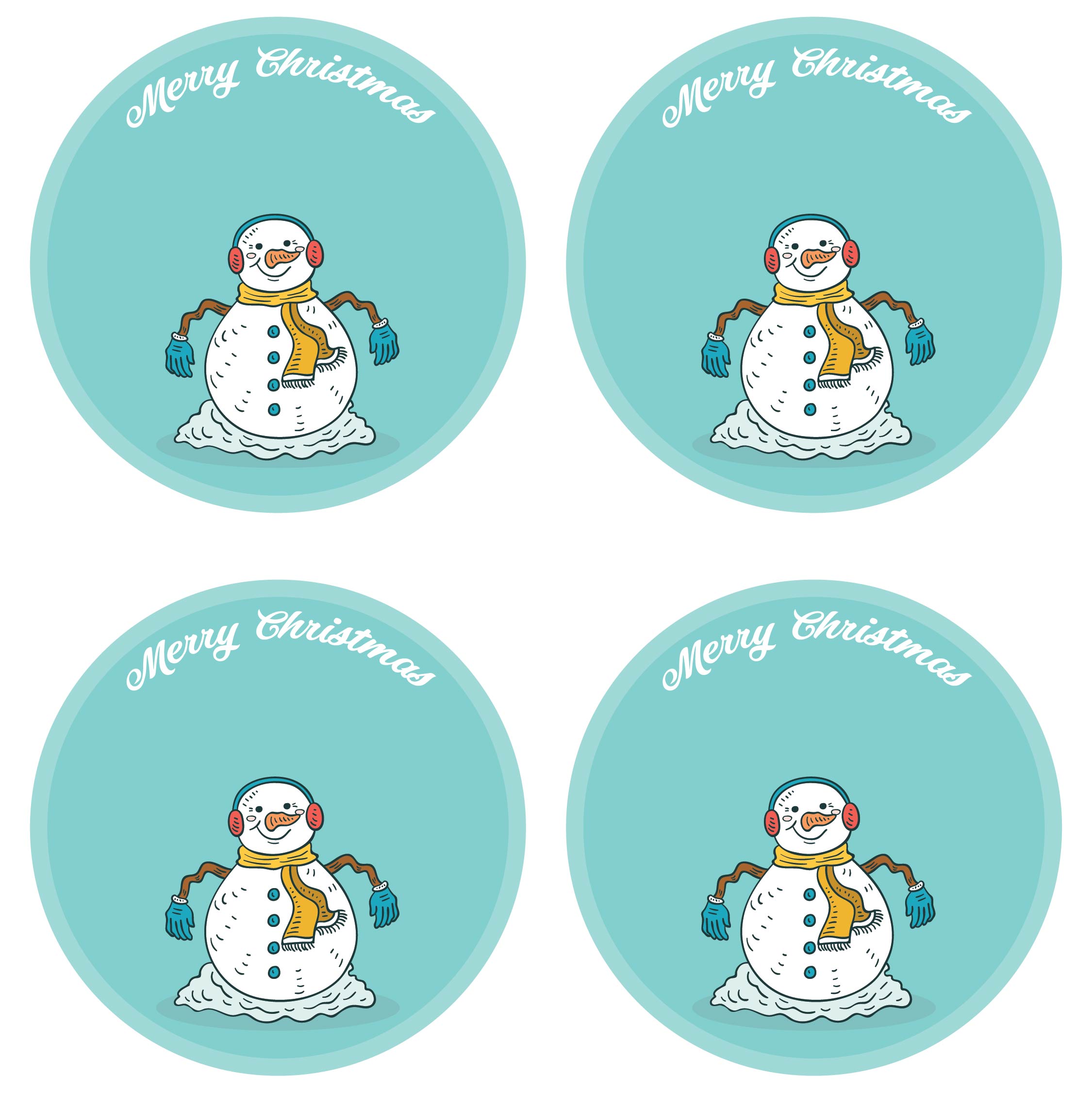 Printable Christmas Gift Tags Snowman