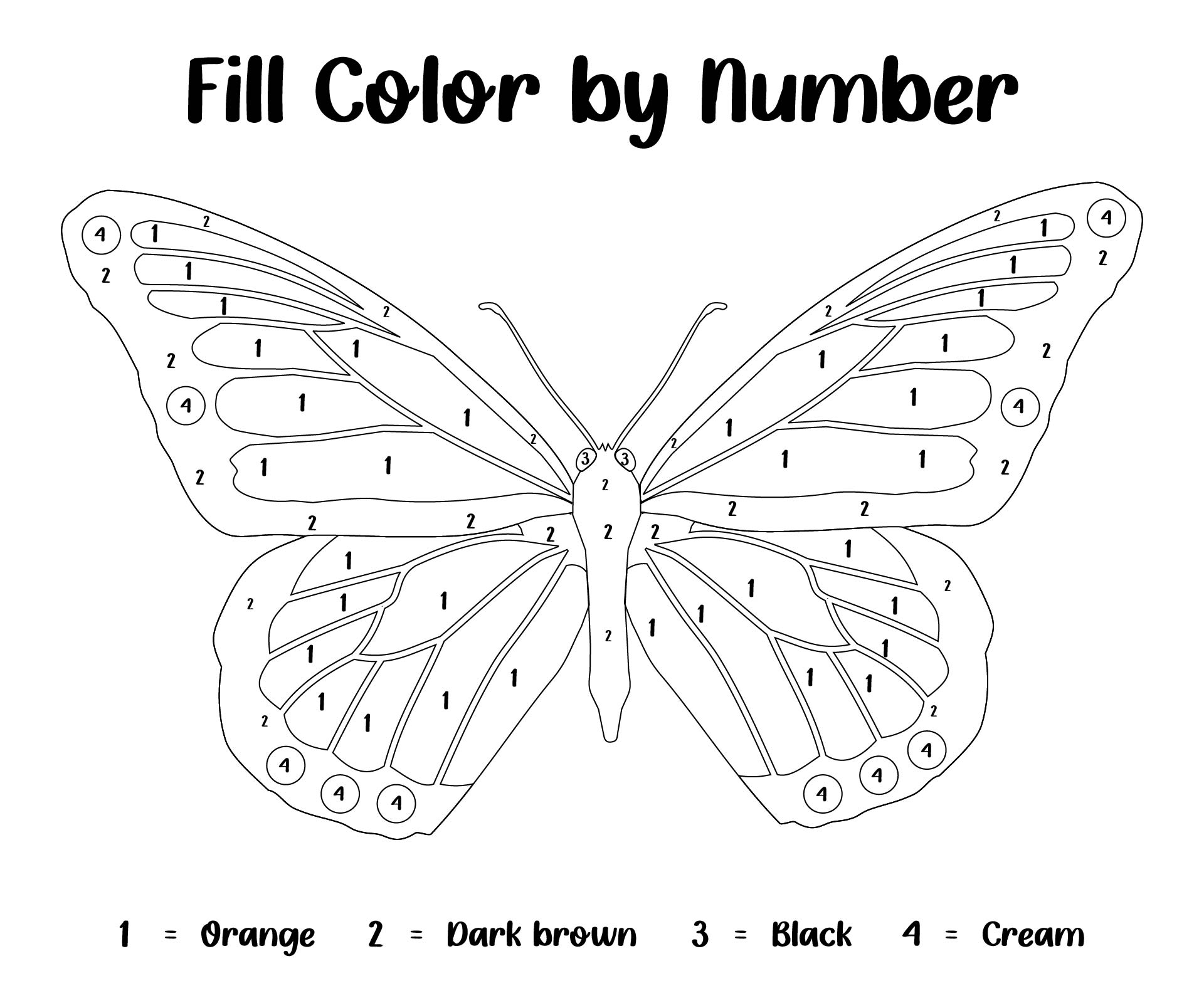Printable Easy Color by Number