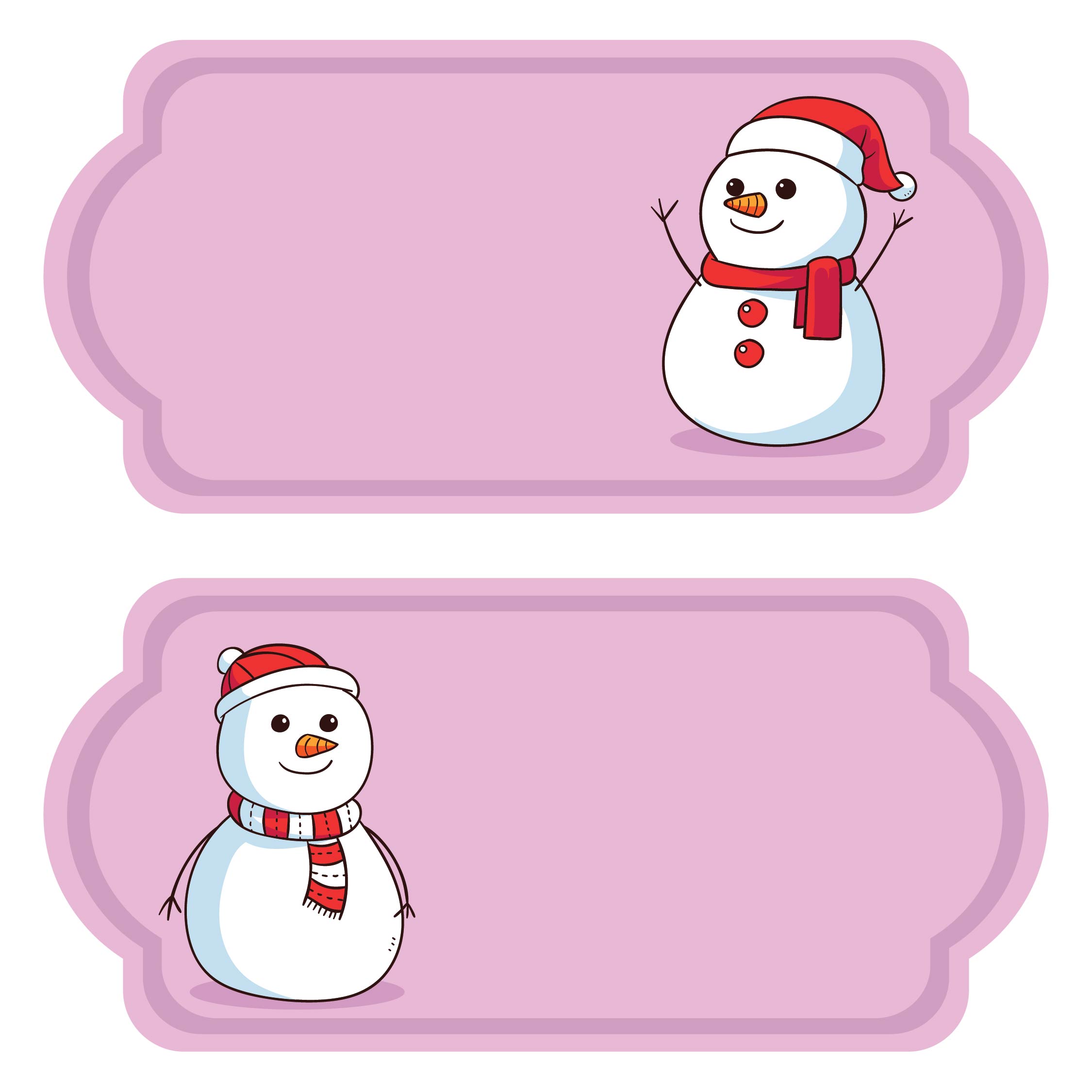 Printable Holiday Gift Tags Snowman