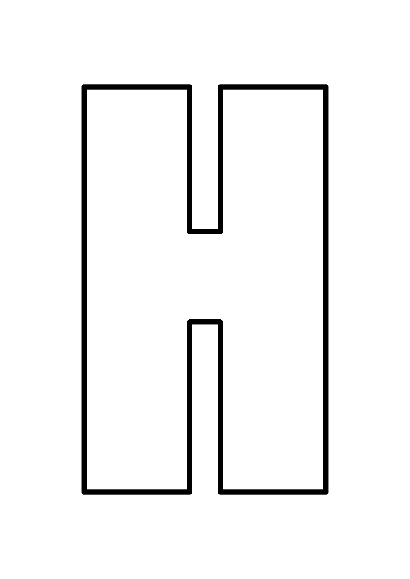 Printable Letter H Outline