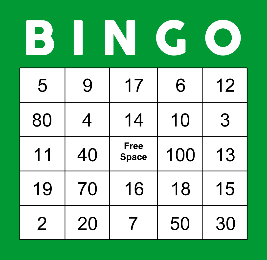 10 Best Classic Bingo Cards Printable - printablee.com