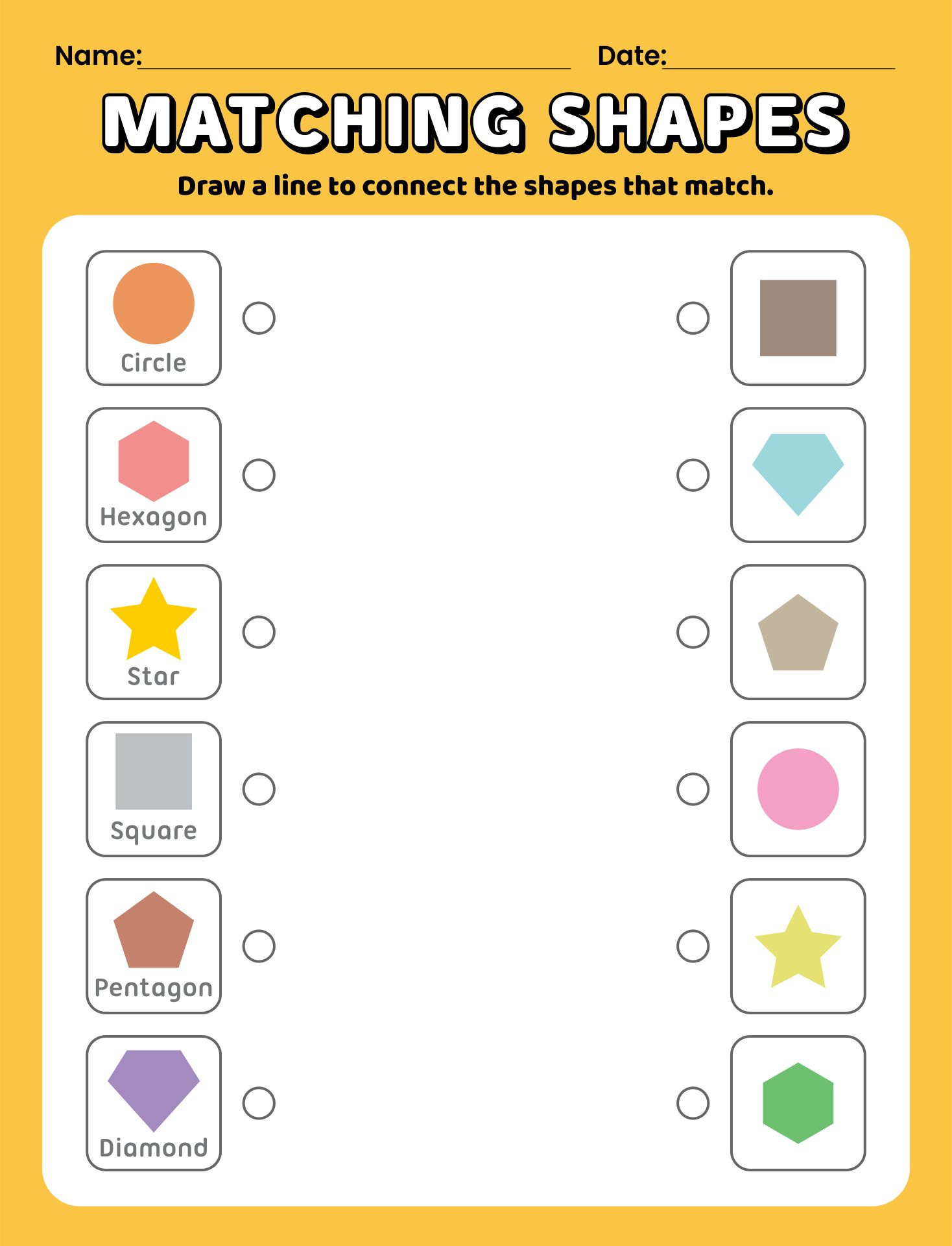 10 Best Free Printable Preschool Matching Worksheets Printablee