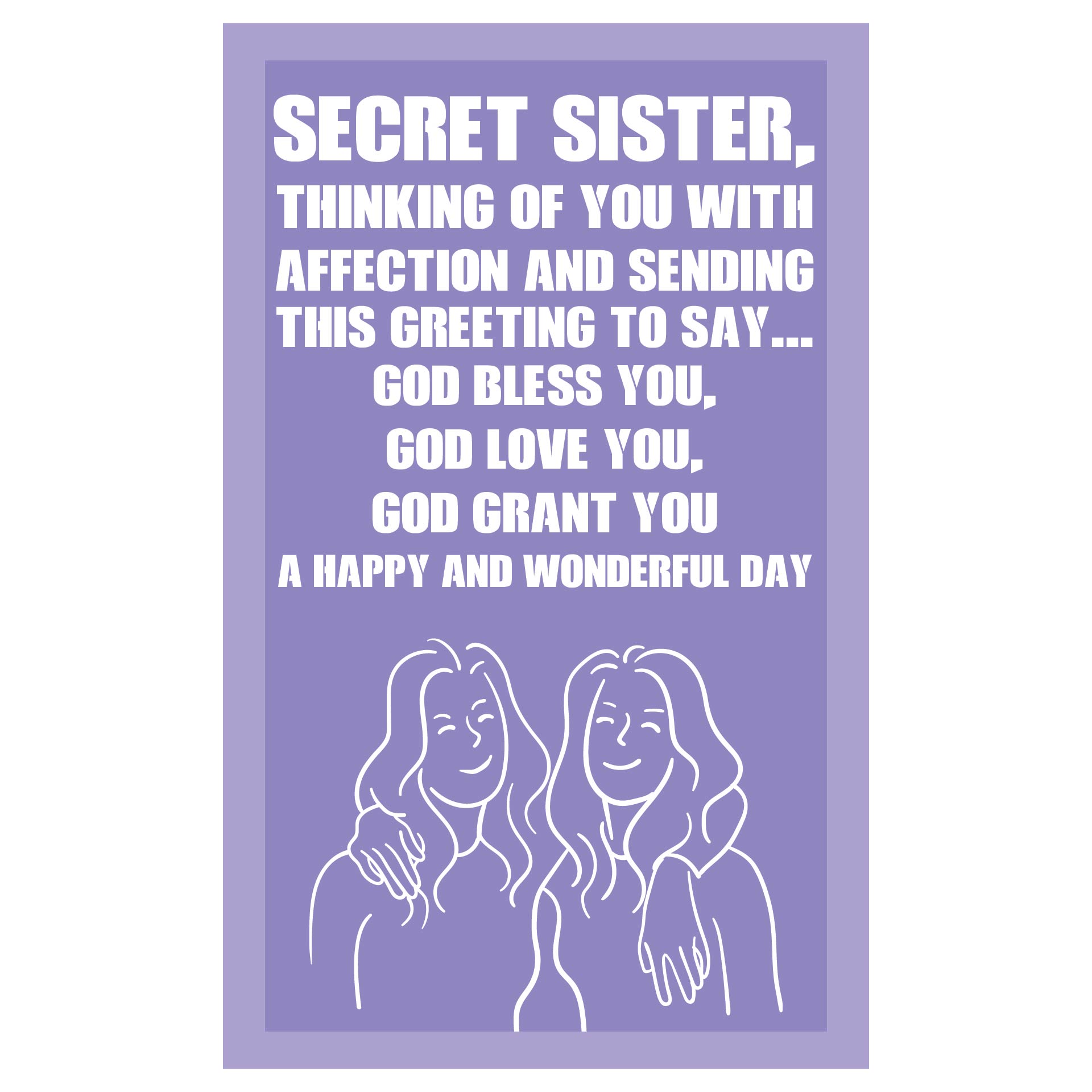 Printable Secret Sister Cards