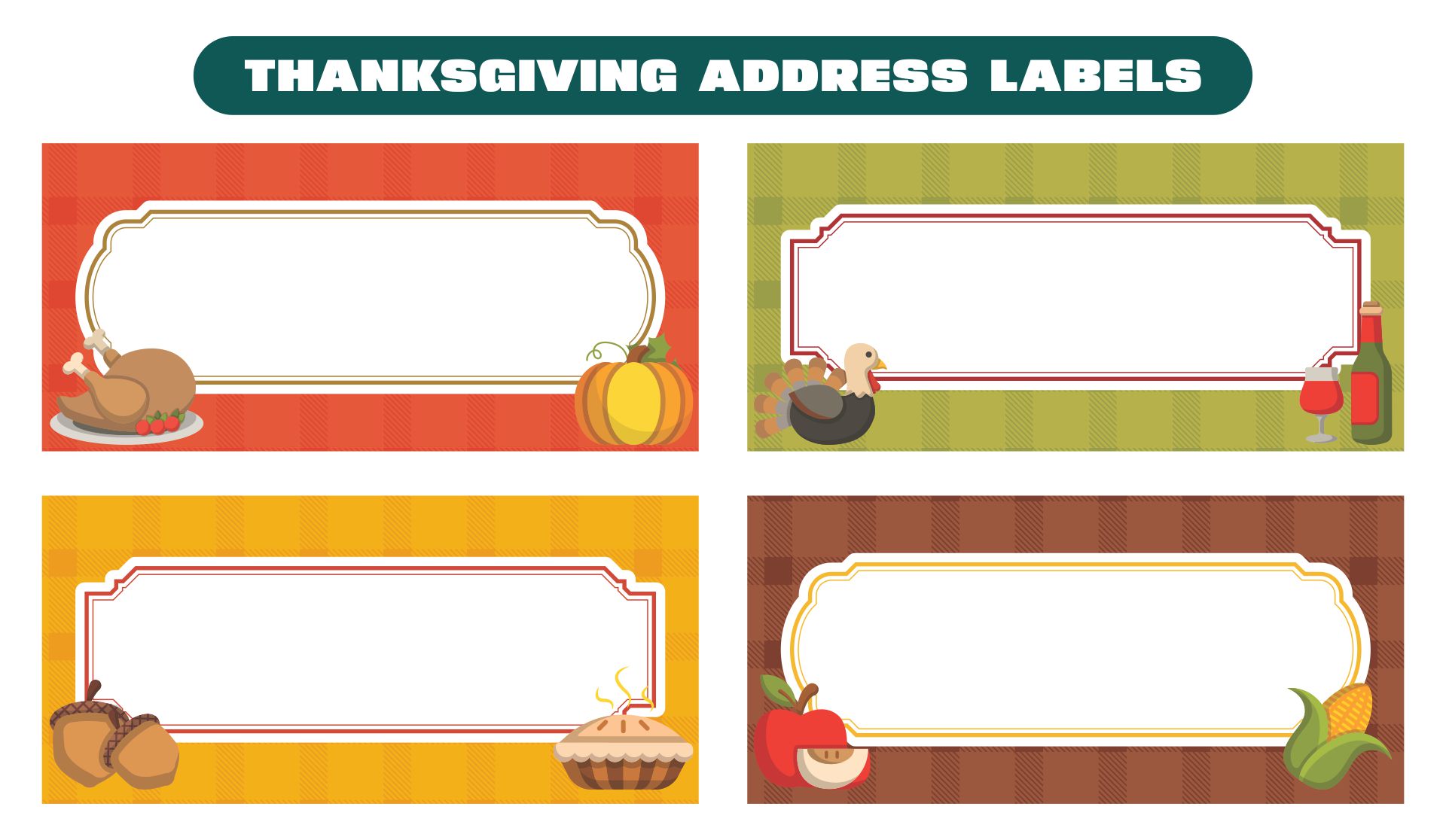 Printable Thanksgiving Address Labels