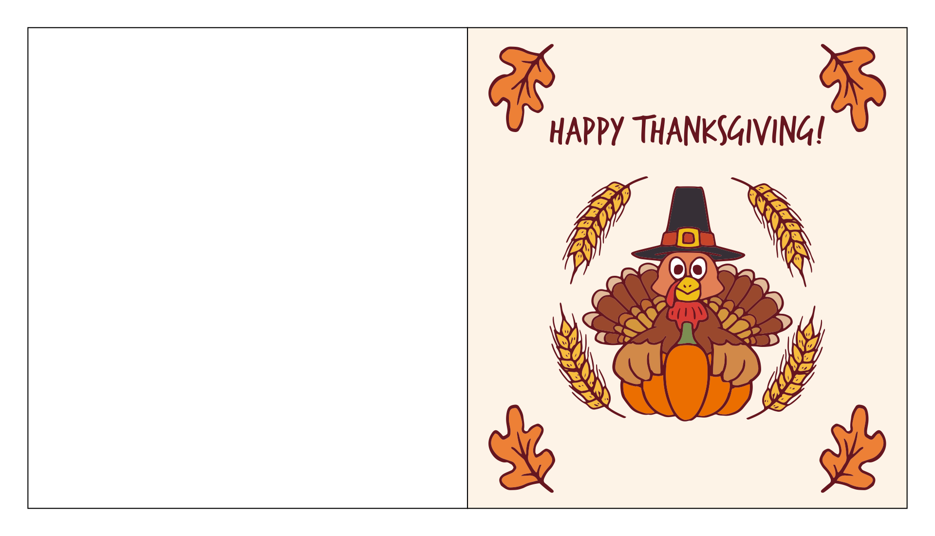 Printable Thanksgiving Card Templates