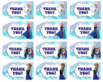 Frozen Thank You Tags