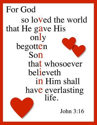 John 3 16 Valentine