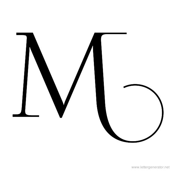 Printable Decorative Letters M