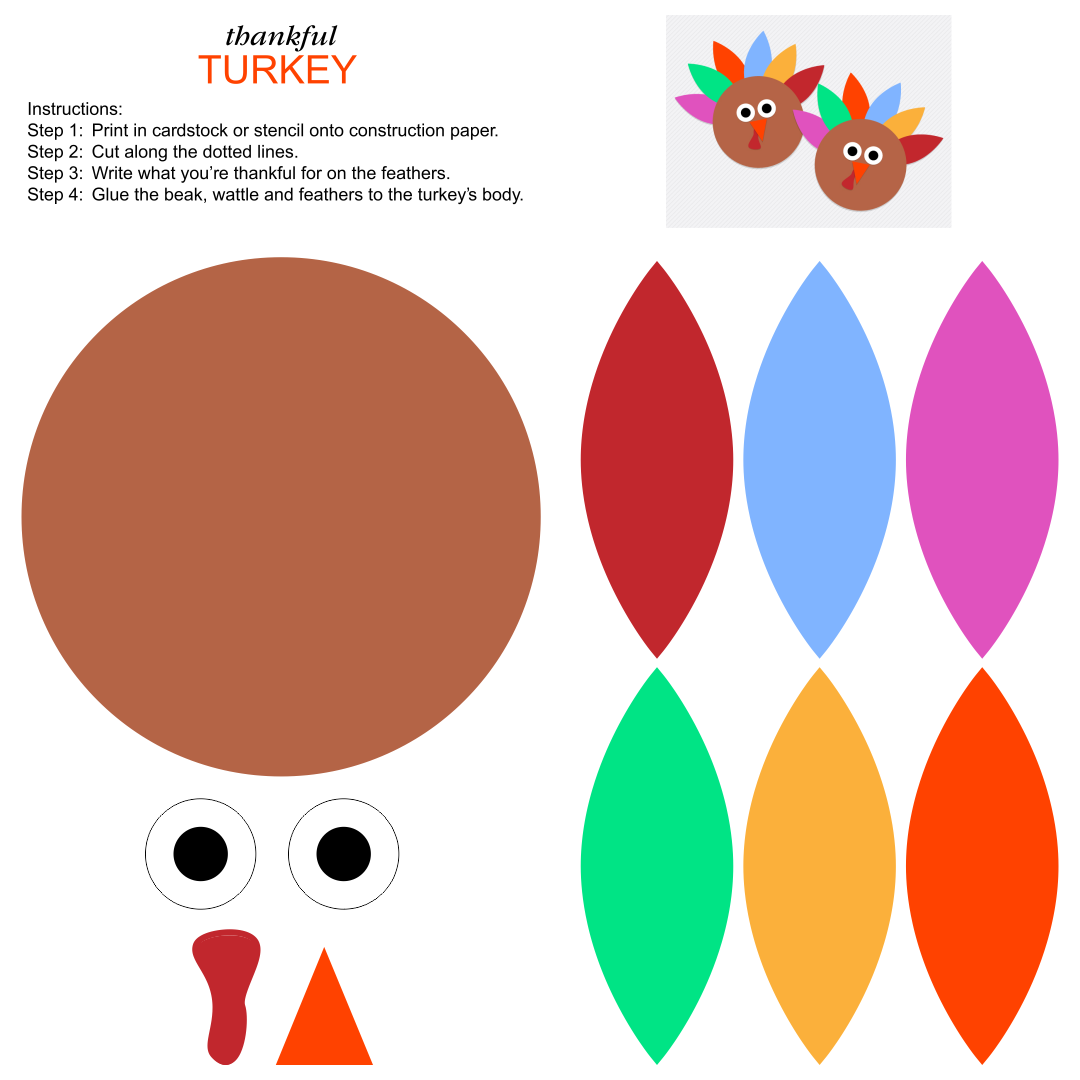 Printable Thanksgiving Arts and Crafts