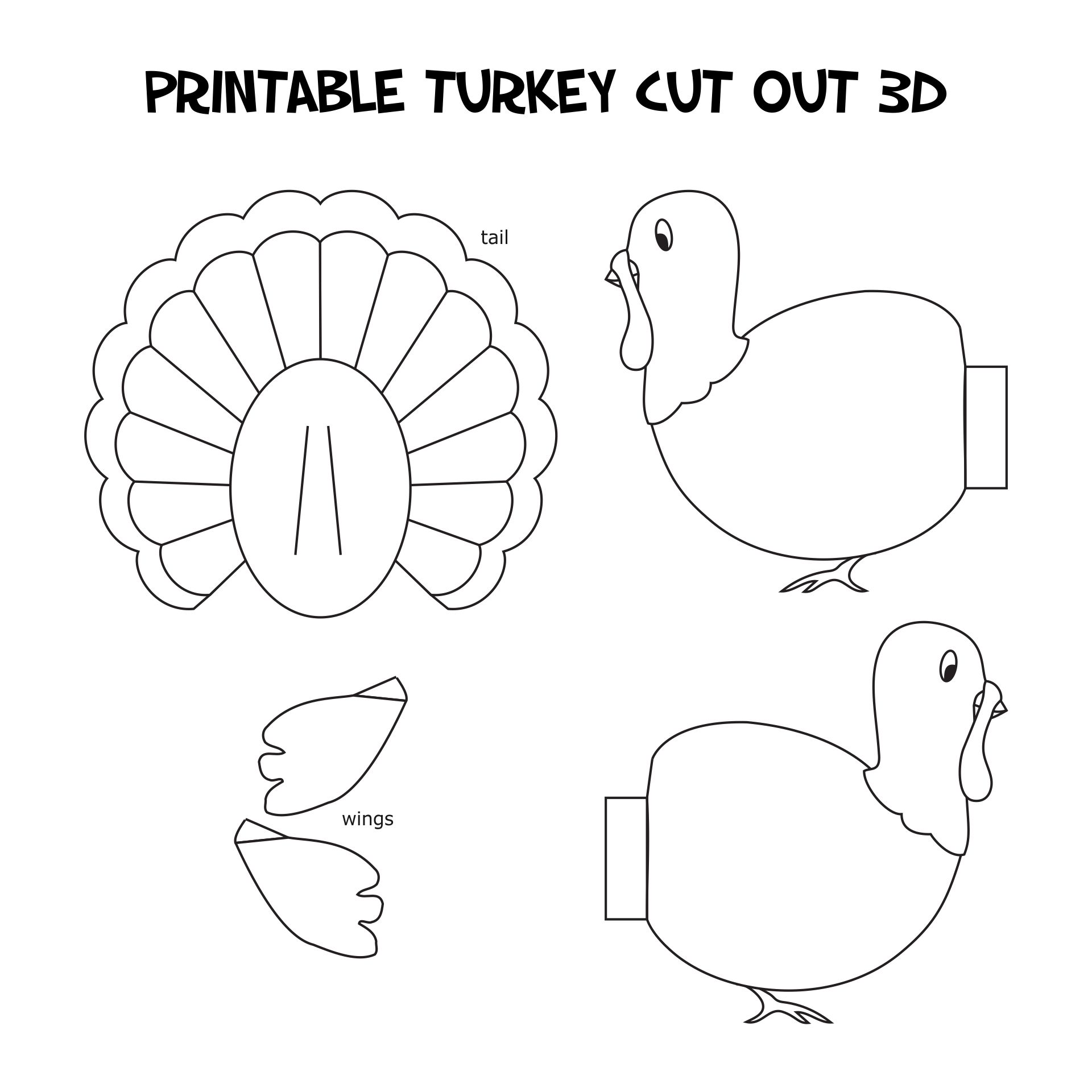 Thanksgiving Printable Cutouts