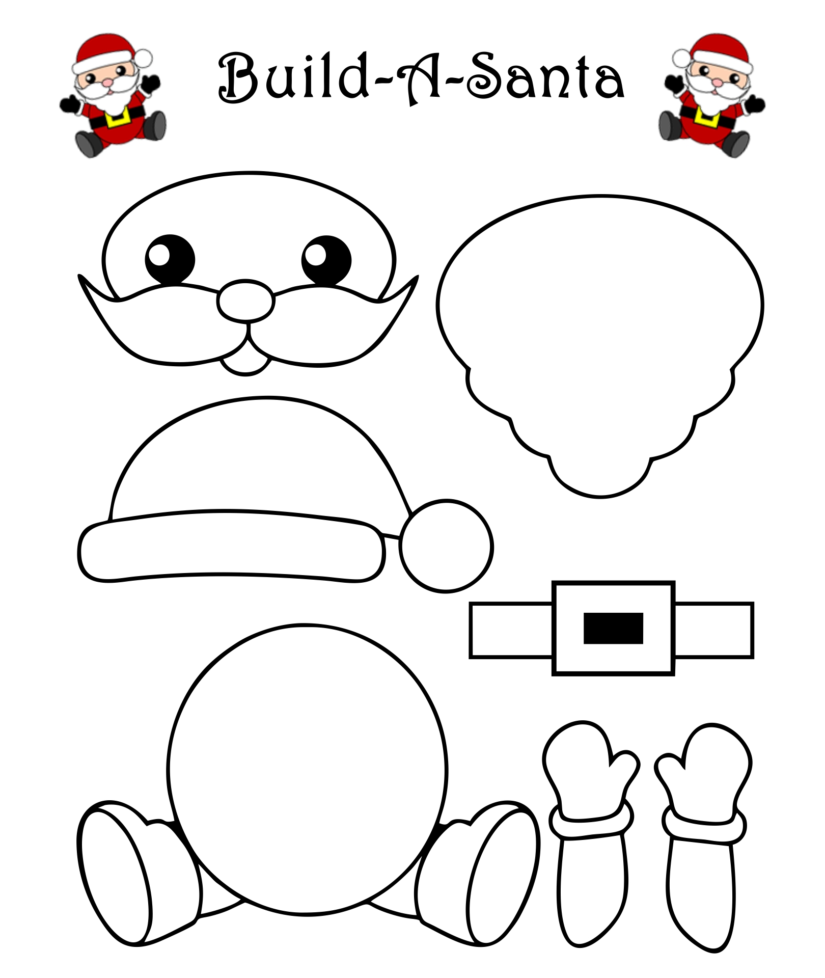 Santa Claus Template Printable Craft