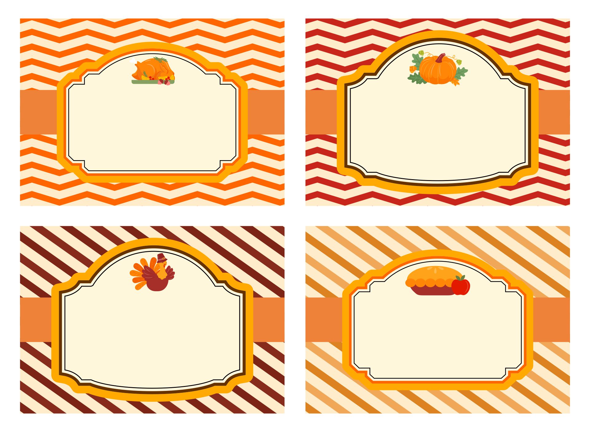  Printable Thanksgiving Labels