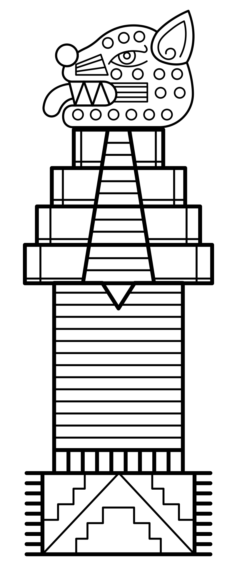 Totem Pole Coloring Page