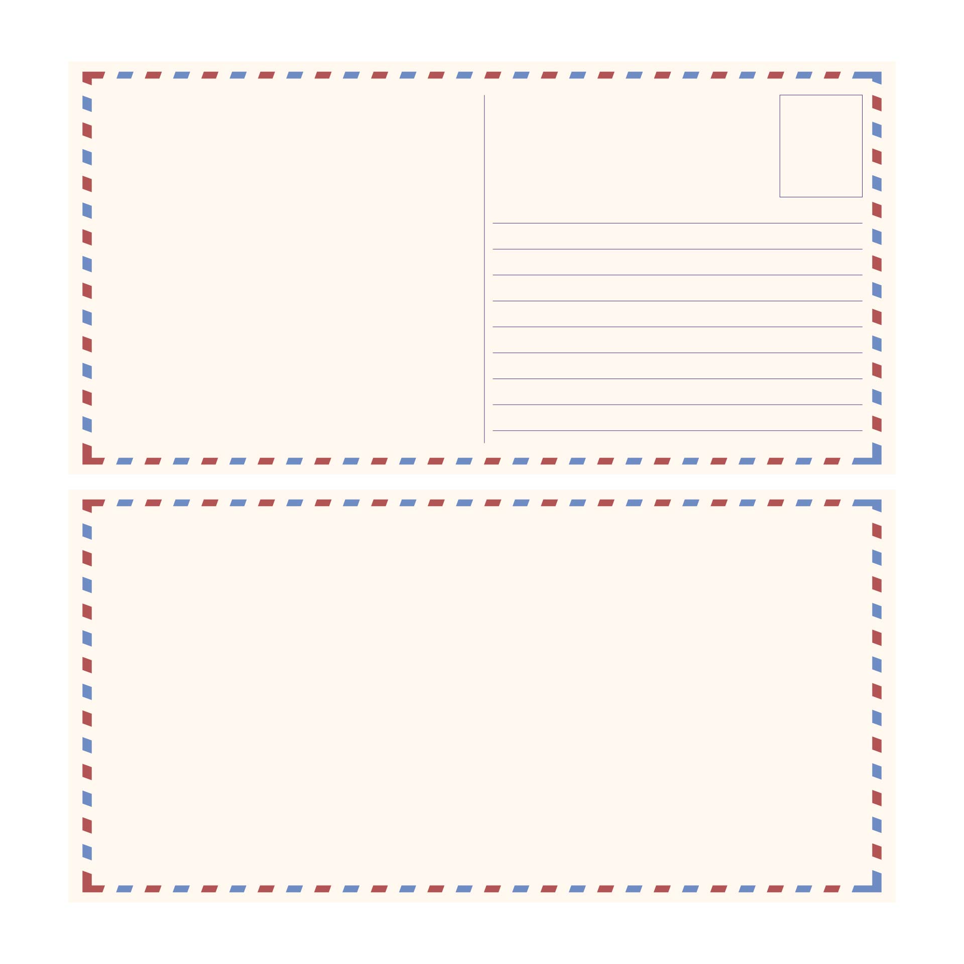 Blank Postcard Template for Kids