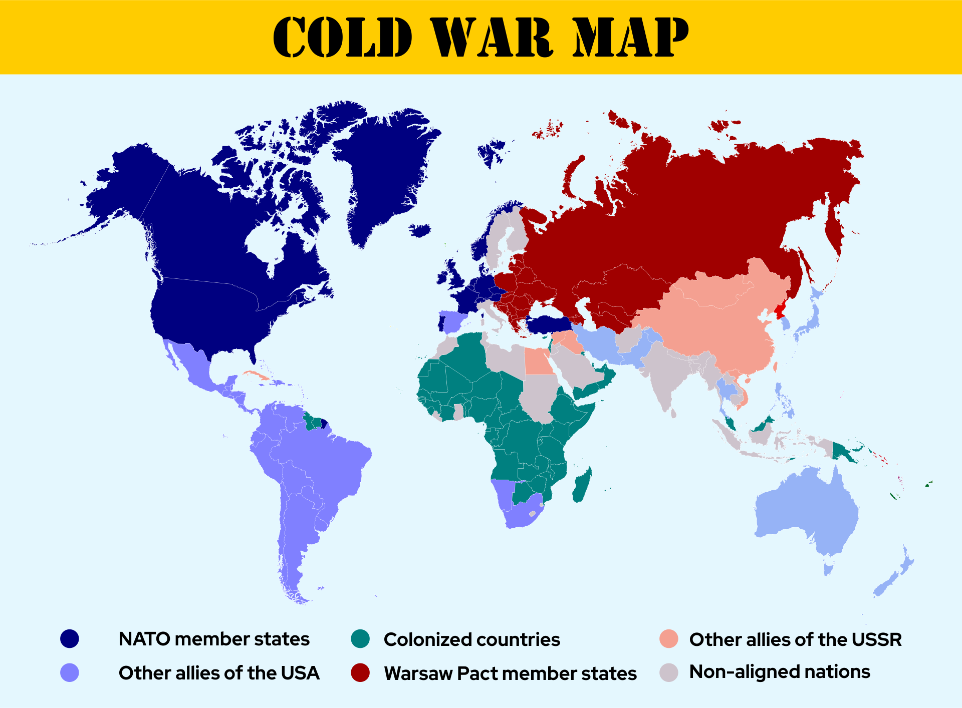 Cold War Map of the World