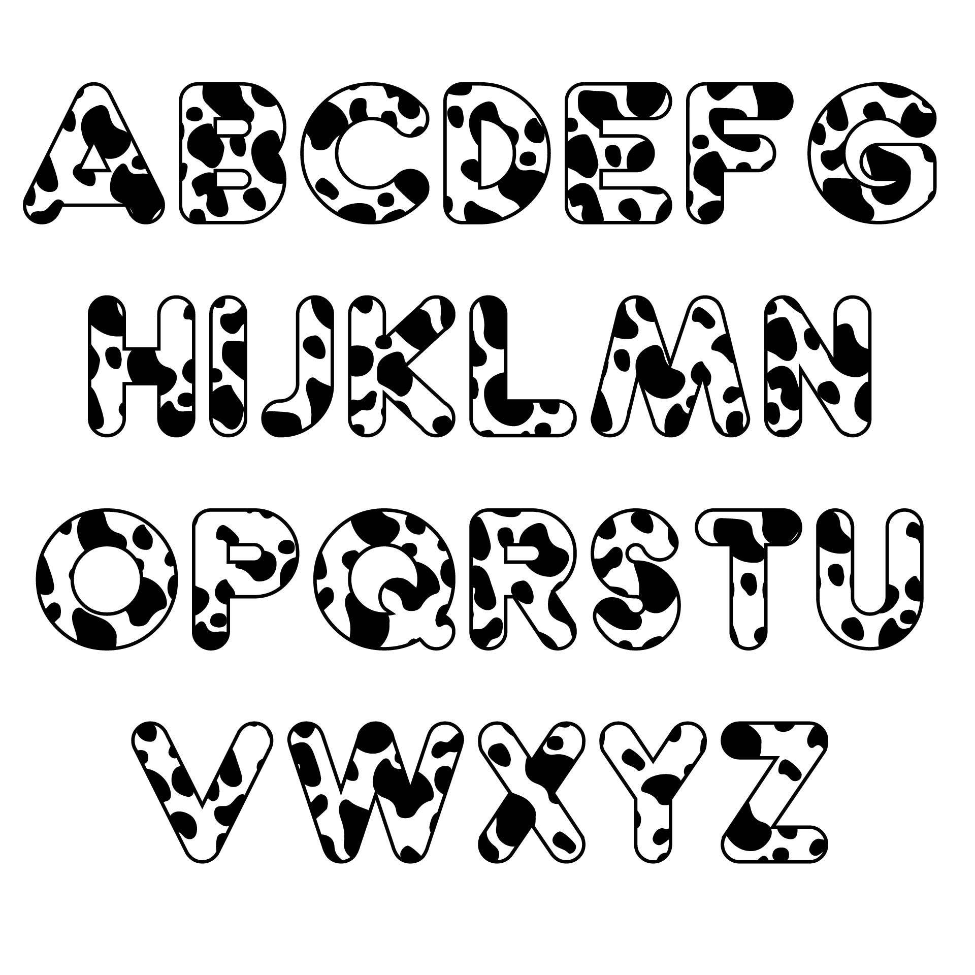 Cow Font Svg Farm Font Svg Animal Alphabet Svg Cut Fi - vrogue.co