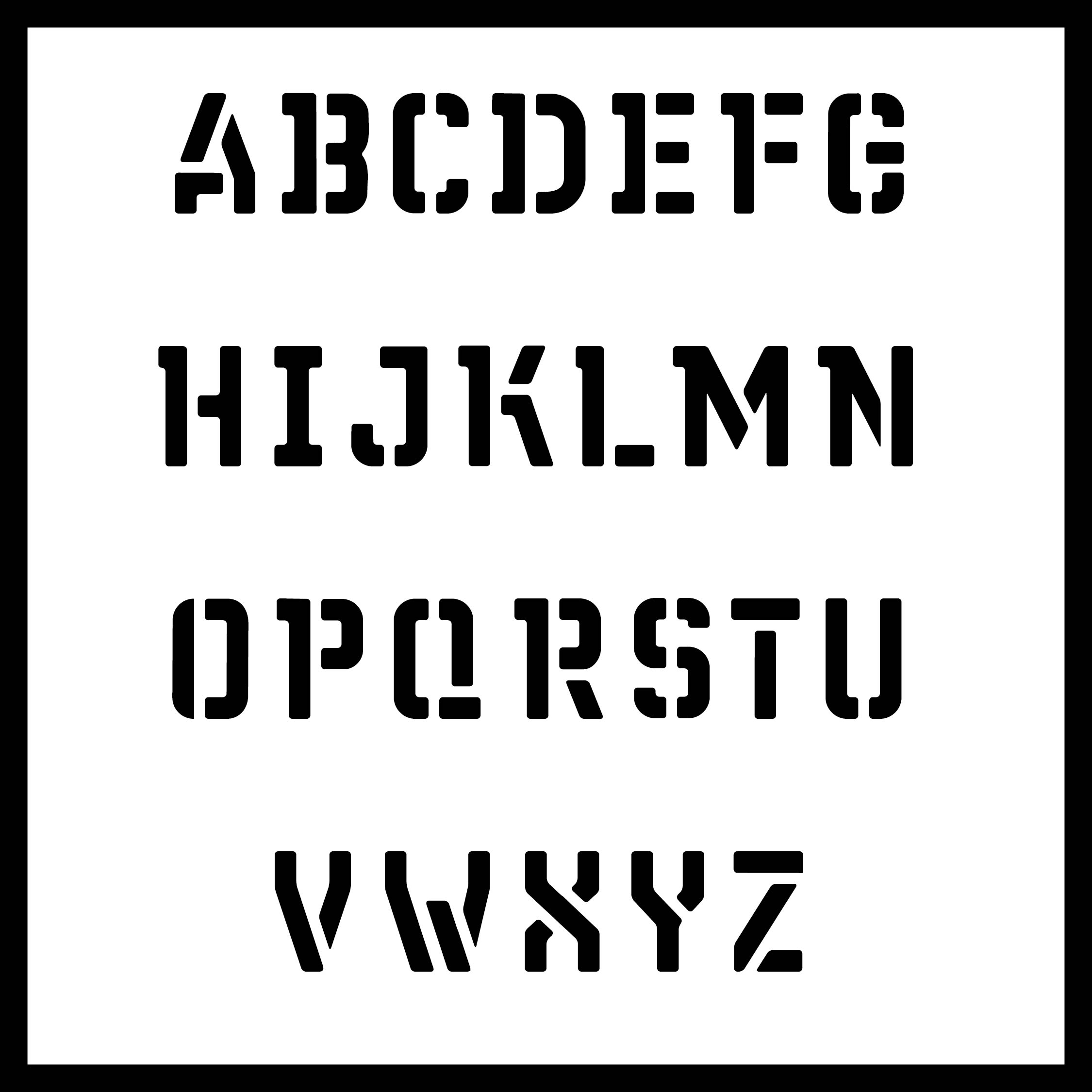 Printable Alphabet Letter Stencils