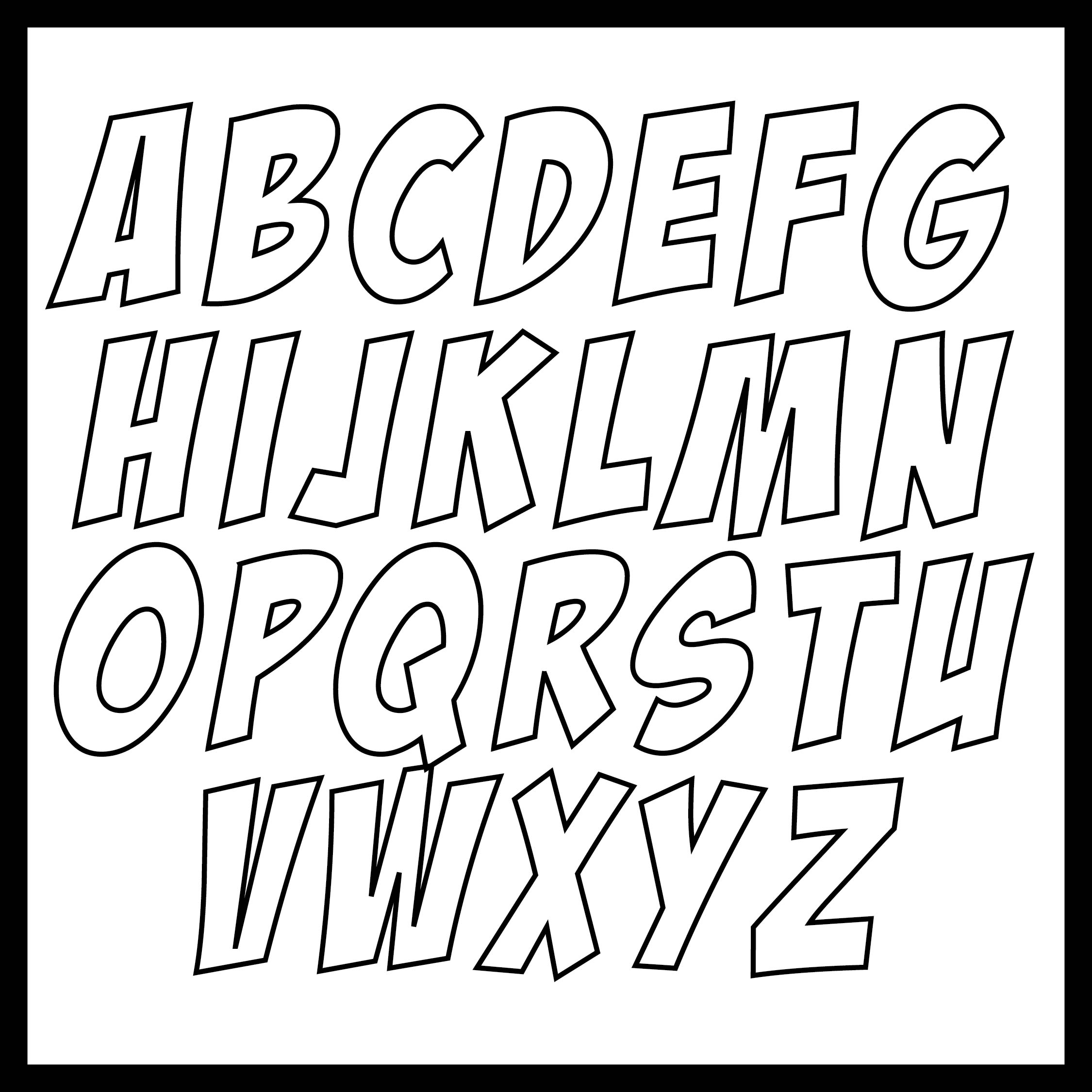 Large Printable Alphabet Stencils Printable Templates