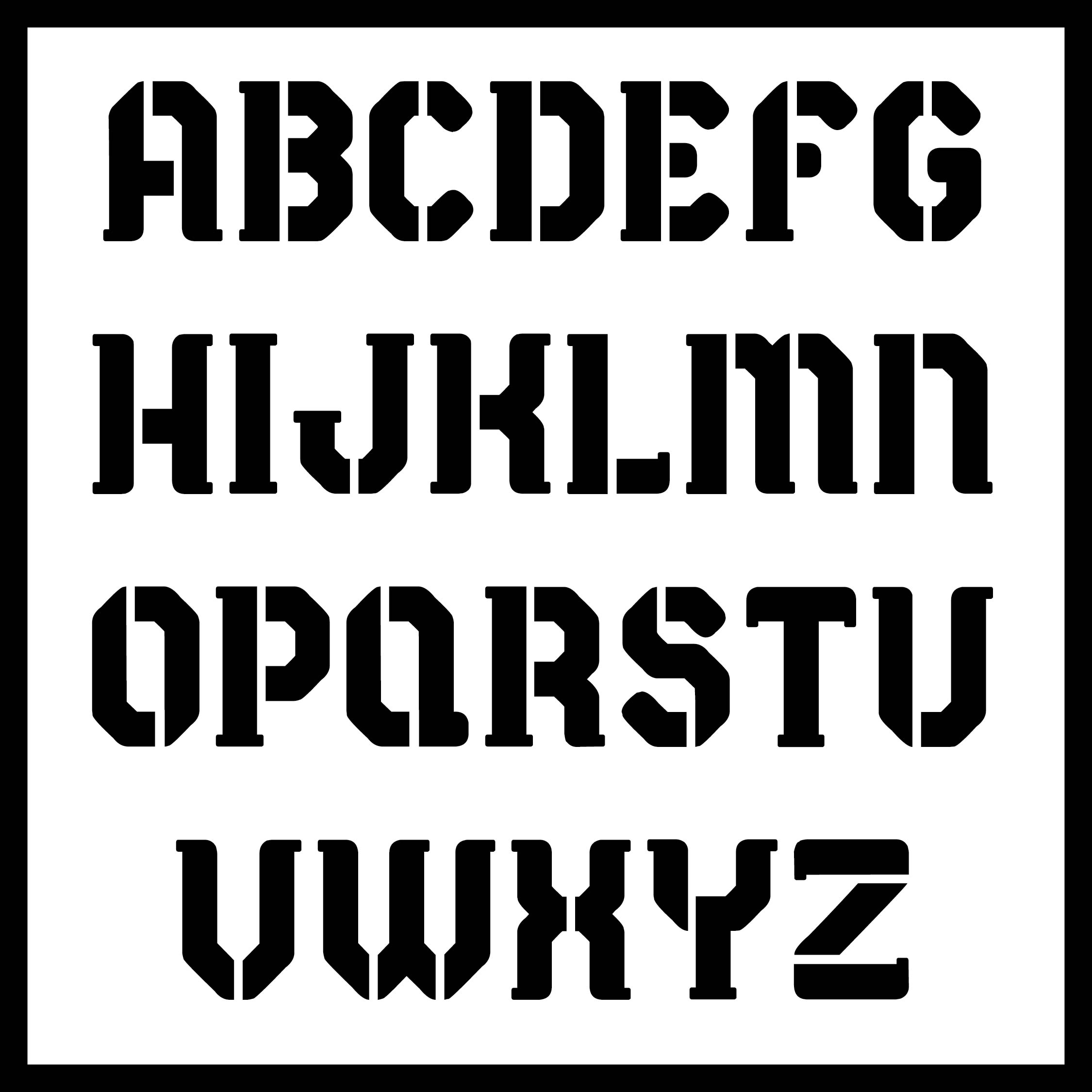 Stencil Alphabet Letters Printable Free