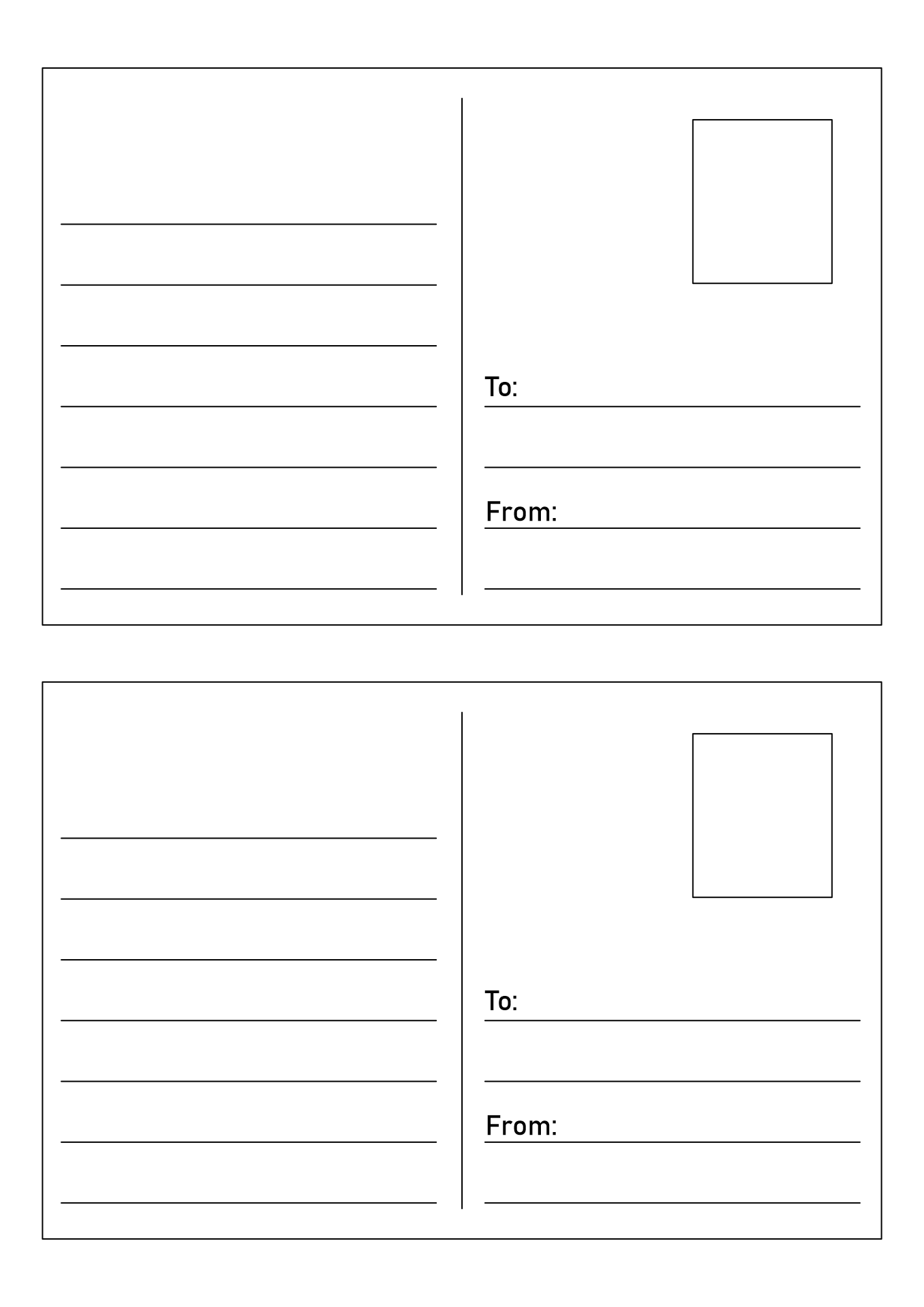 10 Best Blank Printable Christmas Postcards PDF For Free At Printablee