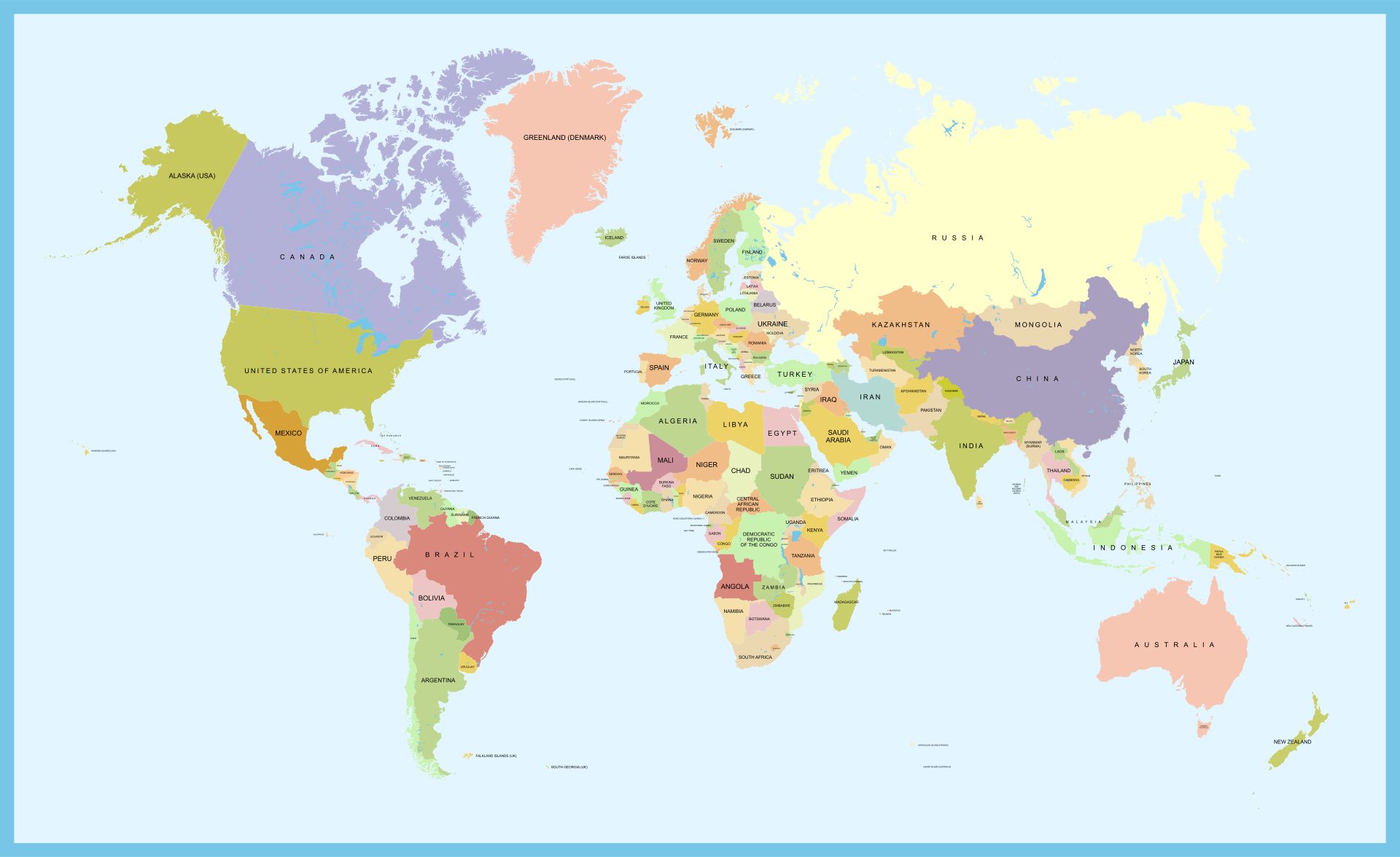 6 Best Images of World Map Full Page Printable - Full Page Printable ...