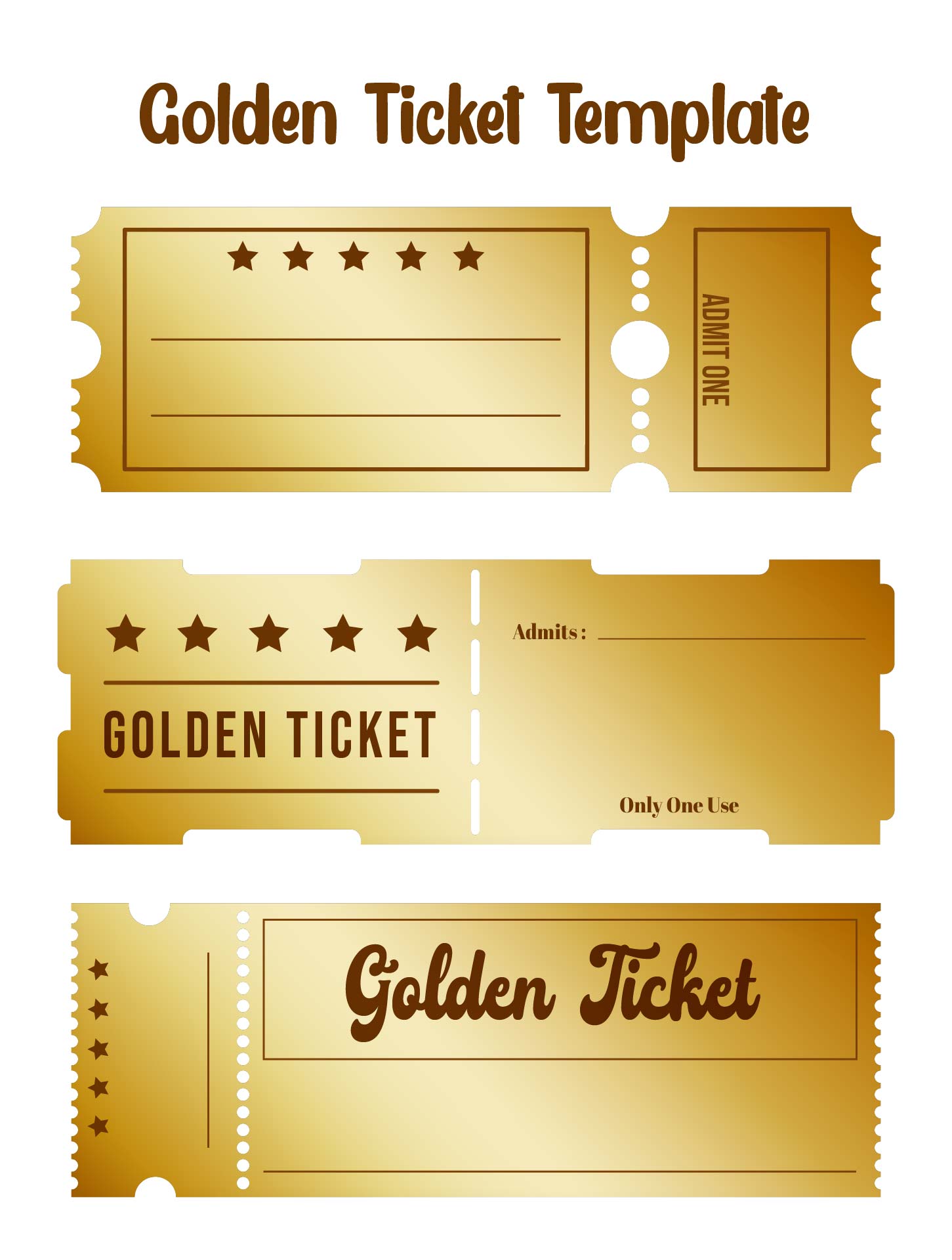  Printable Golden Ticket Template