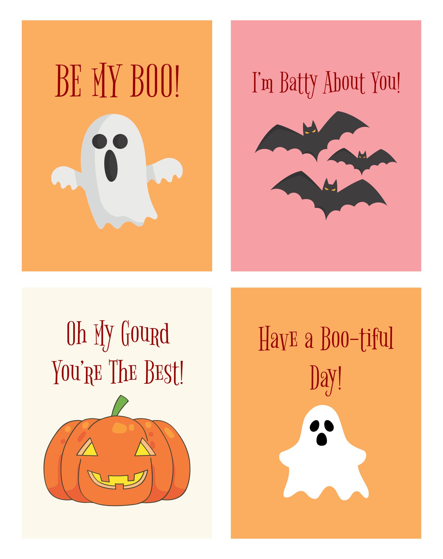 Halloween Lunch Notes Printables
