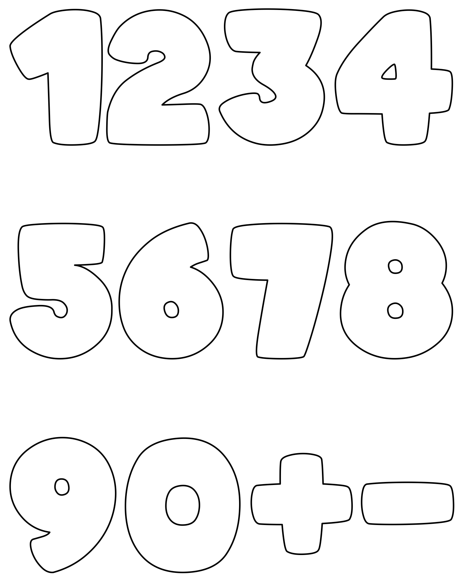 Free Printable Bubble Numbers PRINTABLE TEMPLATES