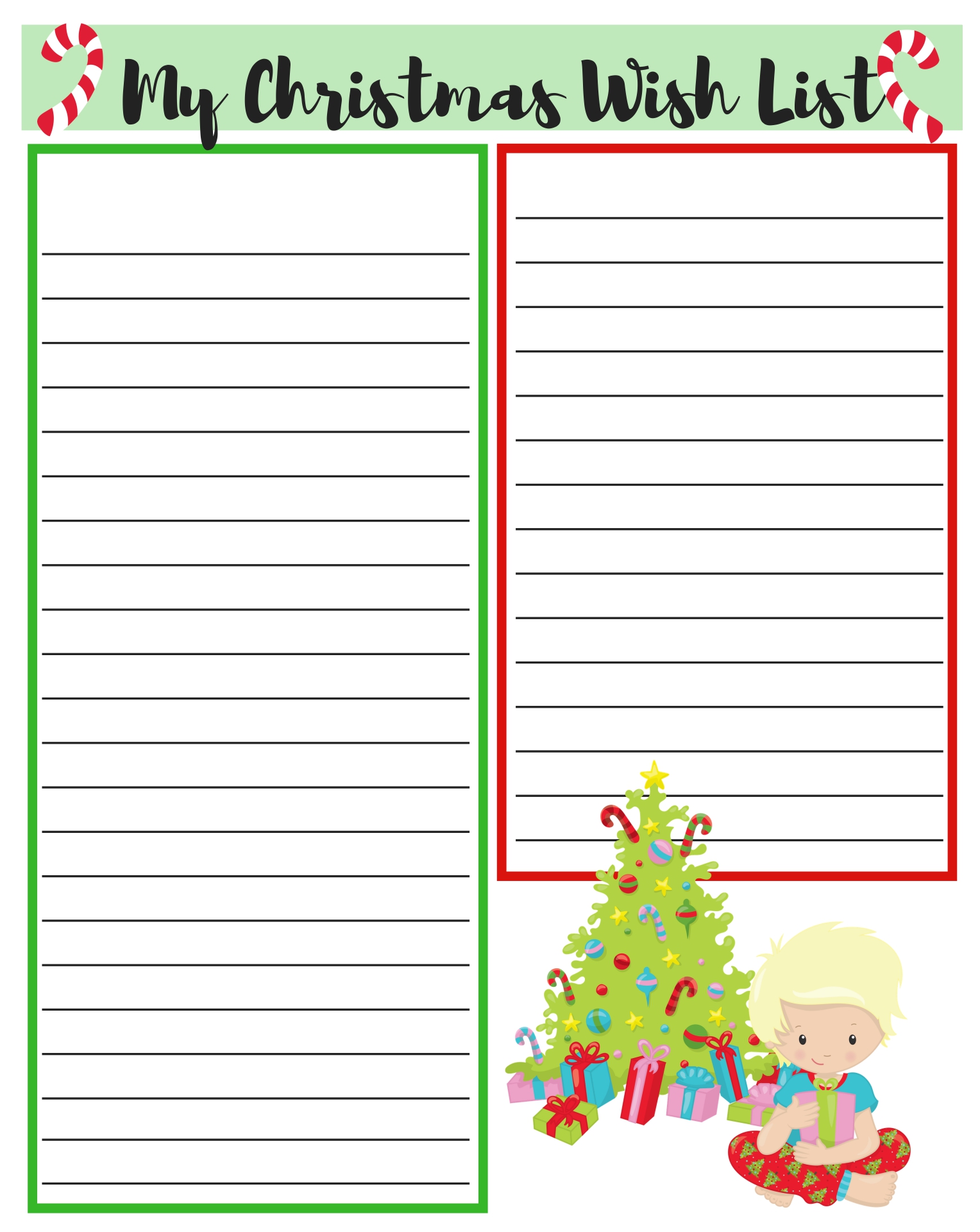  Printable Christmas List Paper