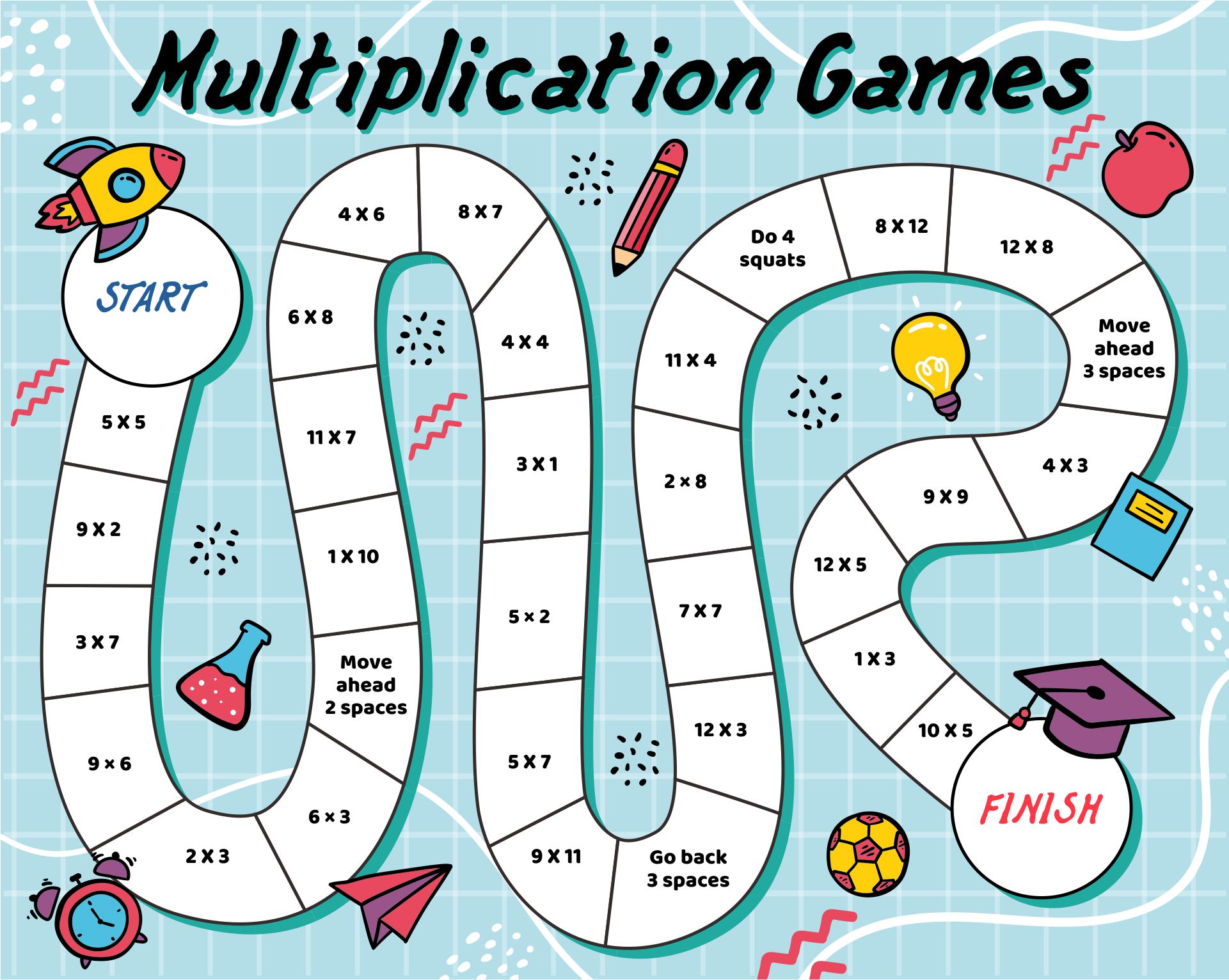 Printable Multiplication Times Table Games