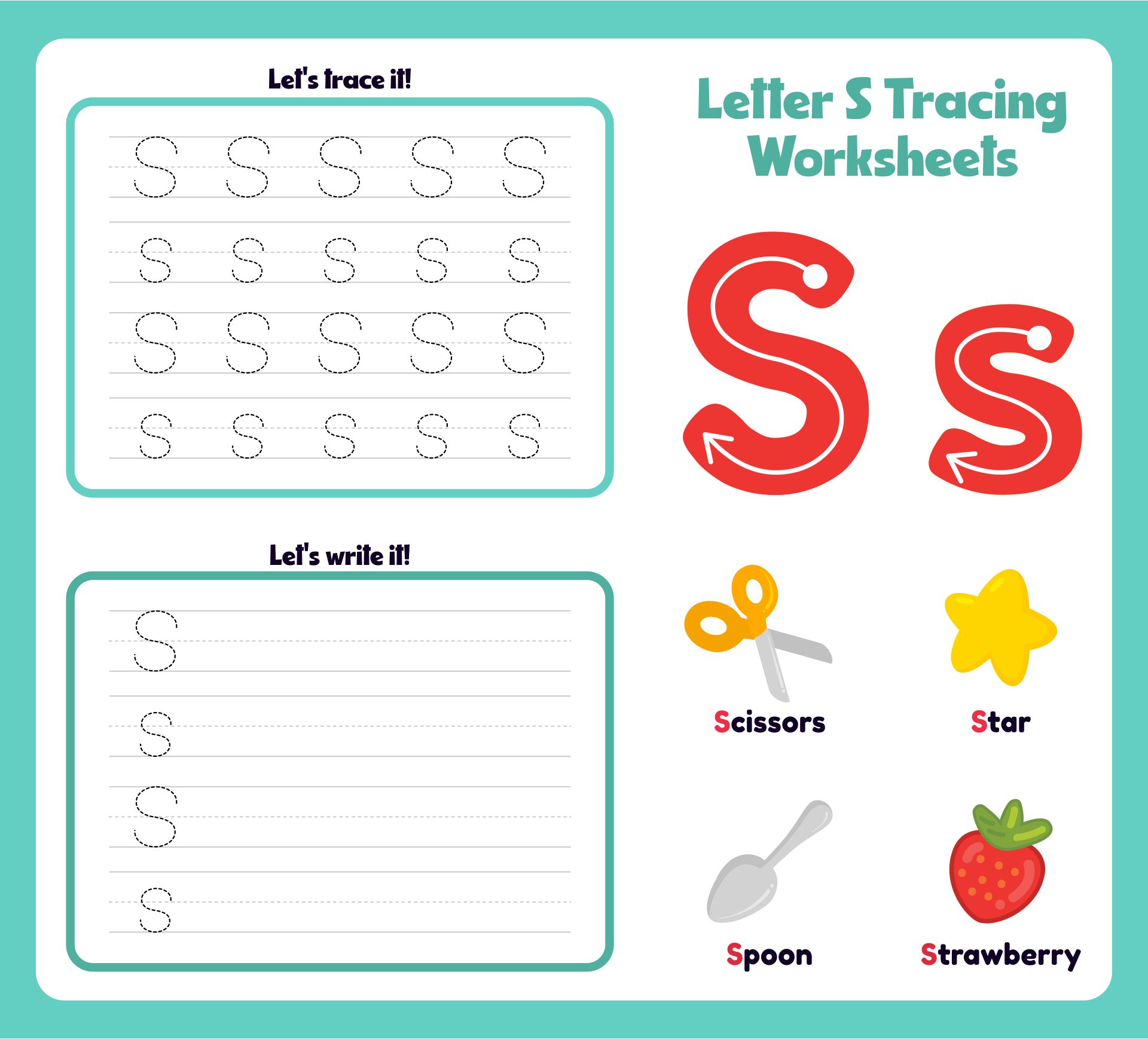 Printable Preschool Alphabet Tracing Letters Worksheets