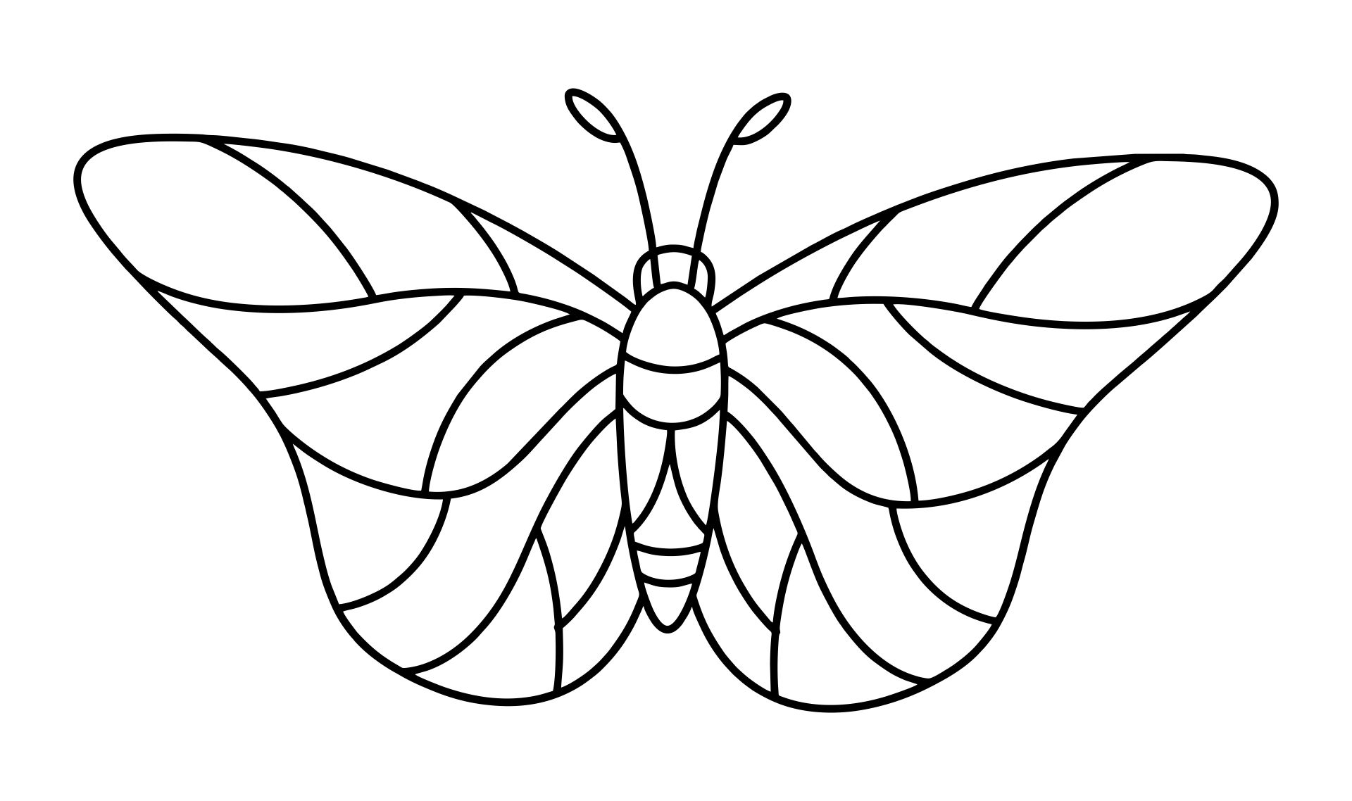 Stained Glass Butterfly Pattern