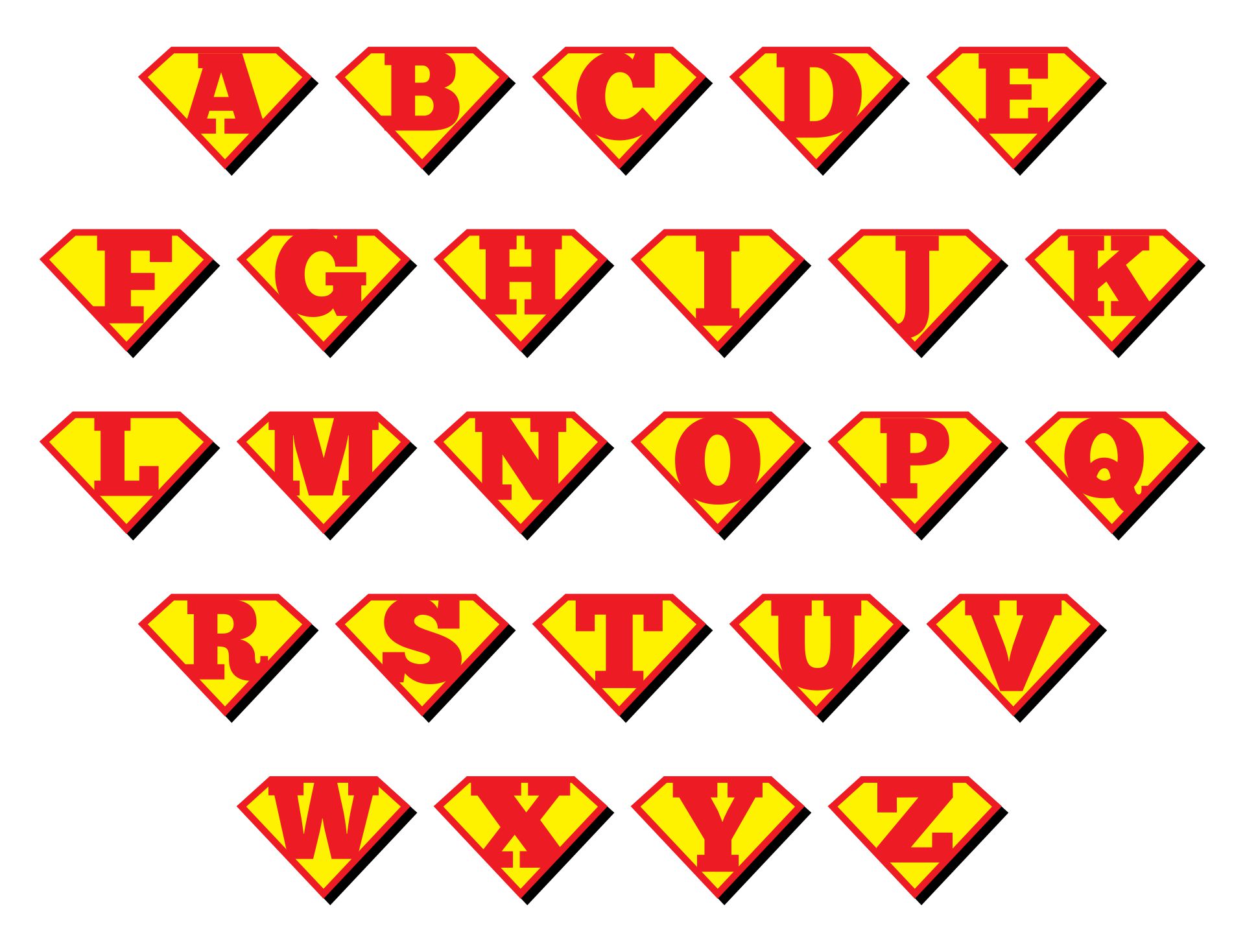 10 best printable superman logo alphabet printablee com