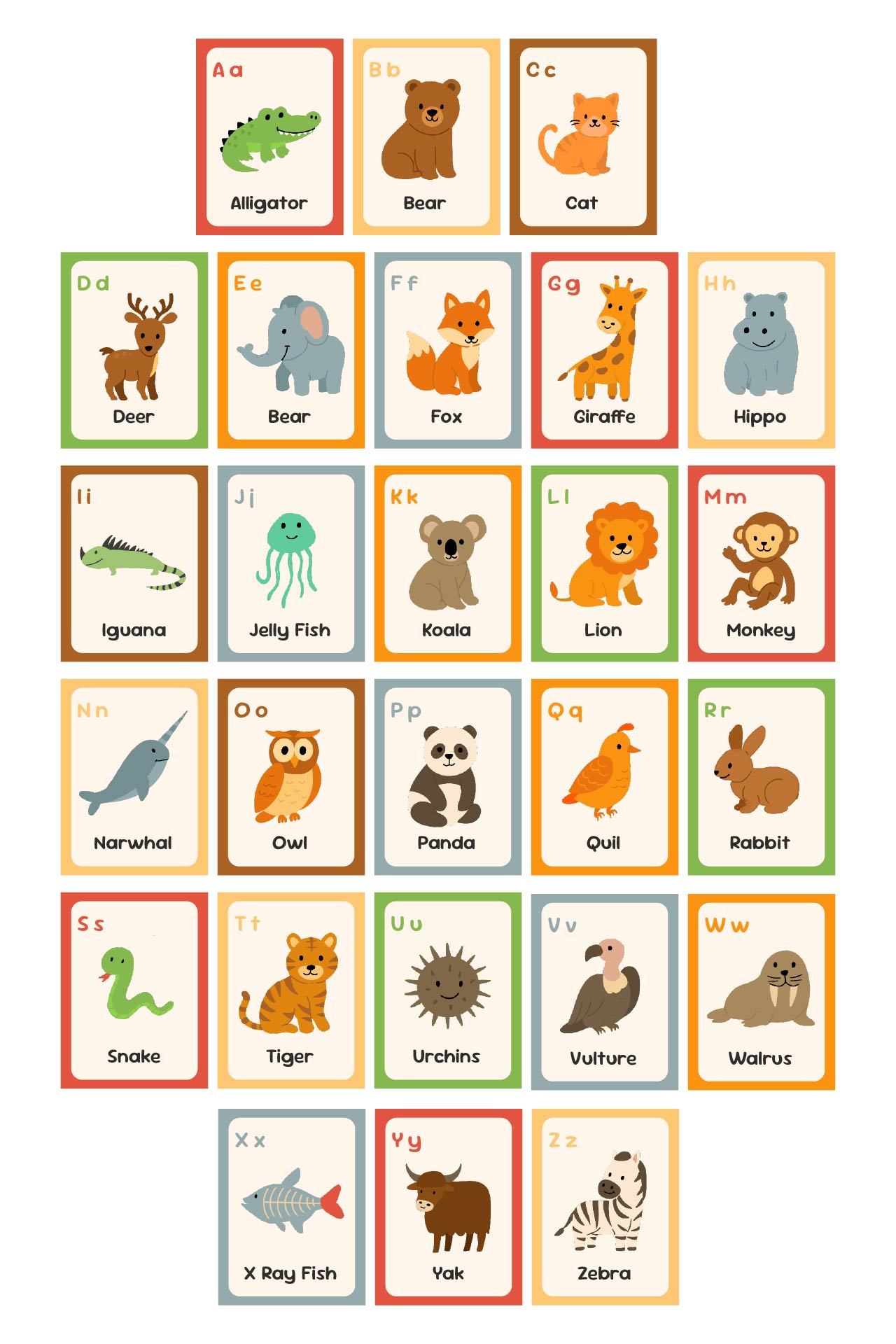 Large ABC Flash Cards 13 Free PDF Printables Printablee