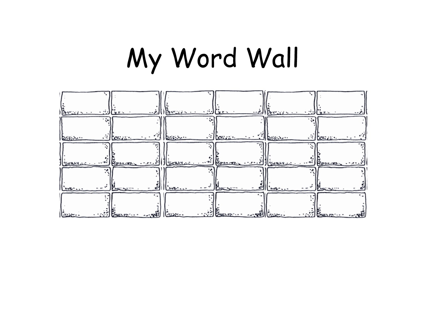 Template For Word Wall